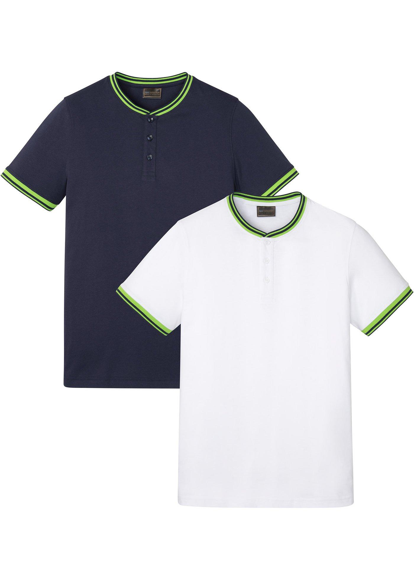 Lot de 2 T-shirts col Henley