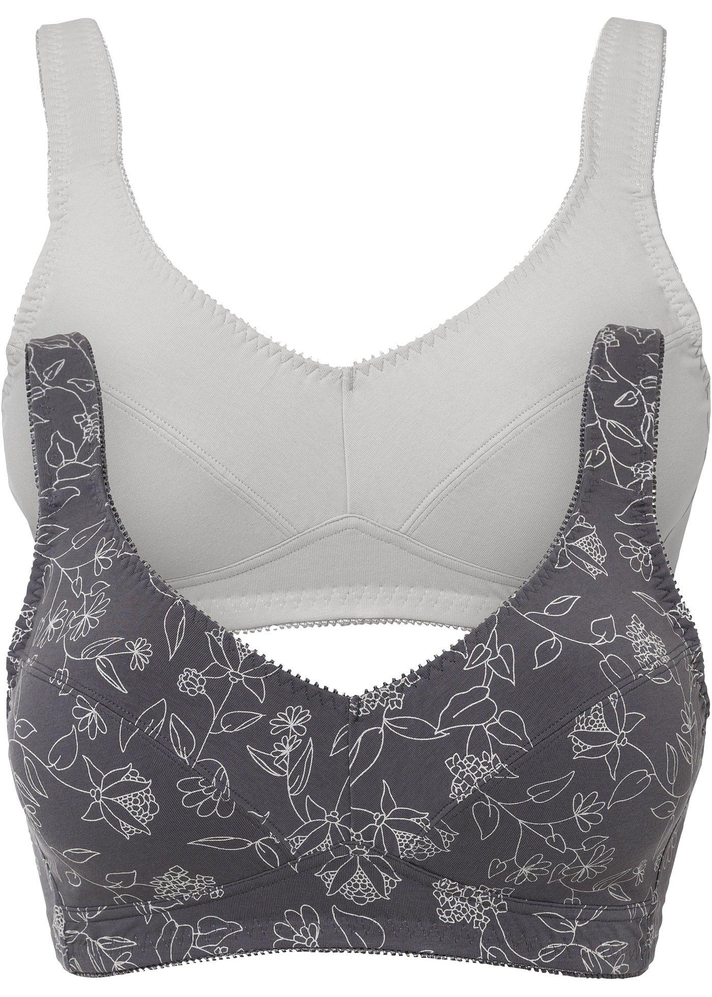 Lot de 2 soutiens-gorge sans armatures avec coton bio