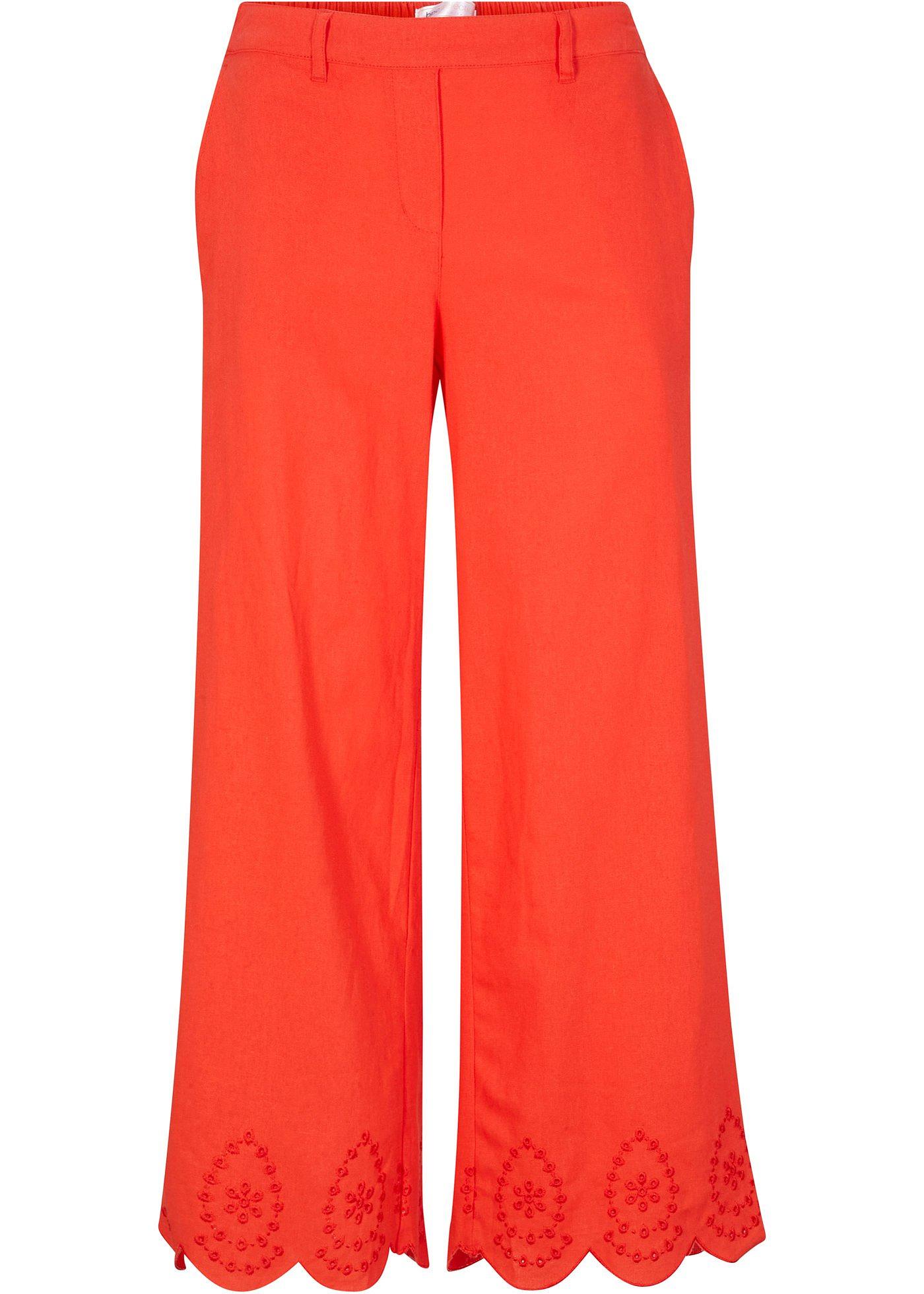 Pantalon Marlène 7/8 avec broderie ajourée