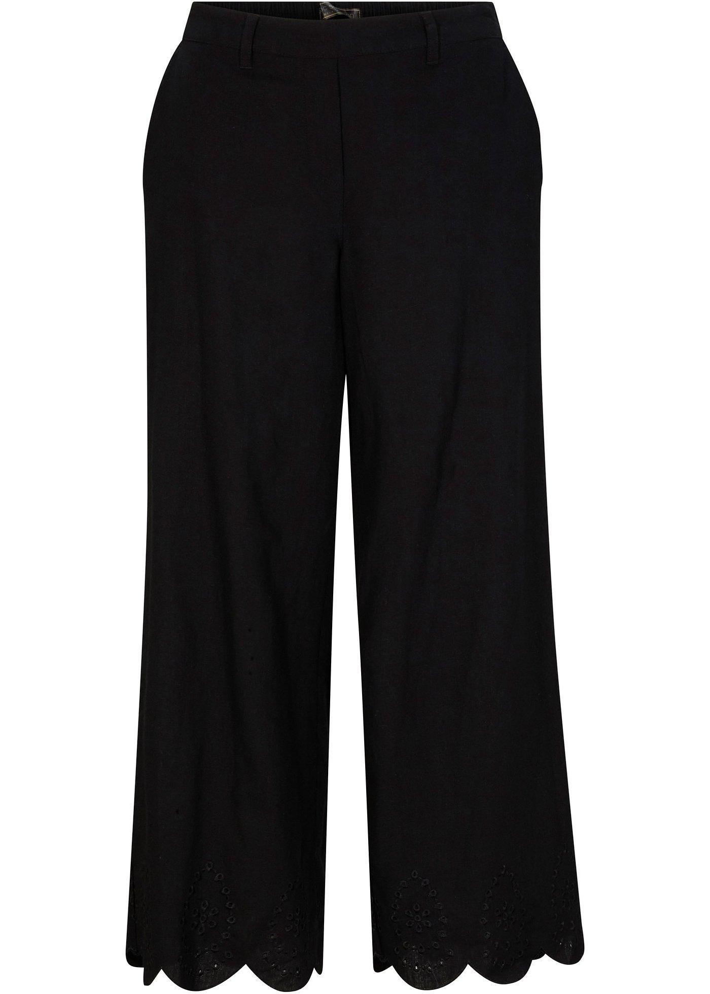 Pantalon Marlène 7/8 avec broderie ajourée