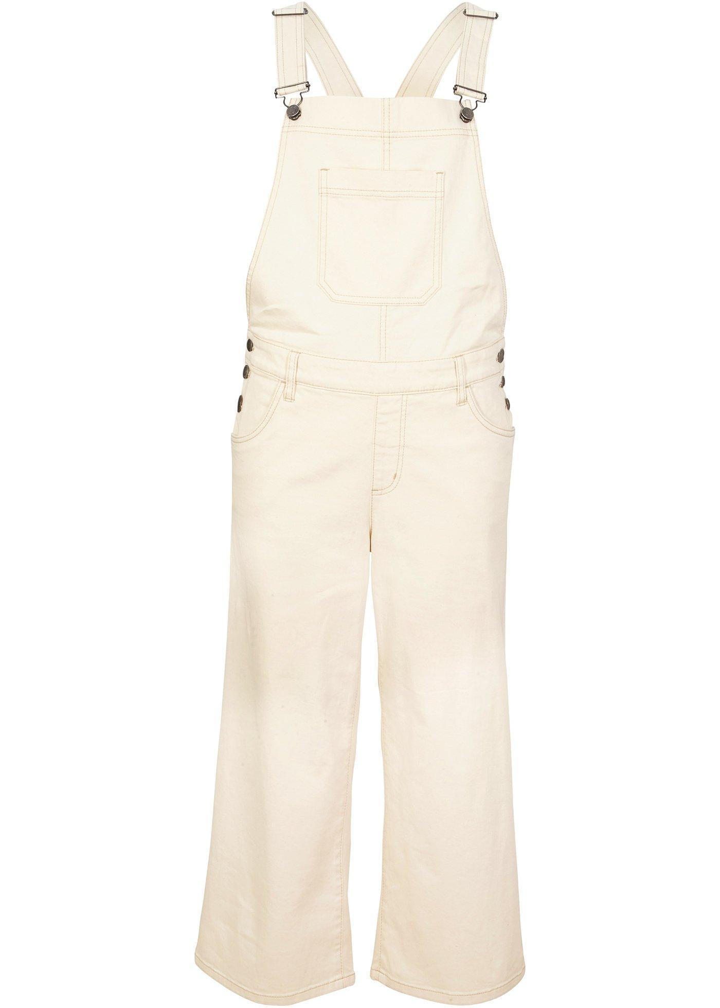 Salopette en jean extensible avec coton bio, Wide