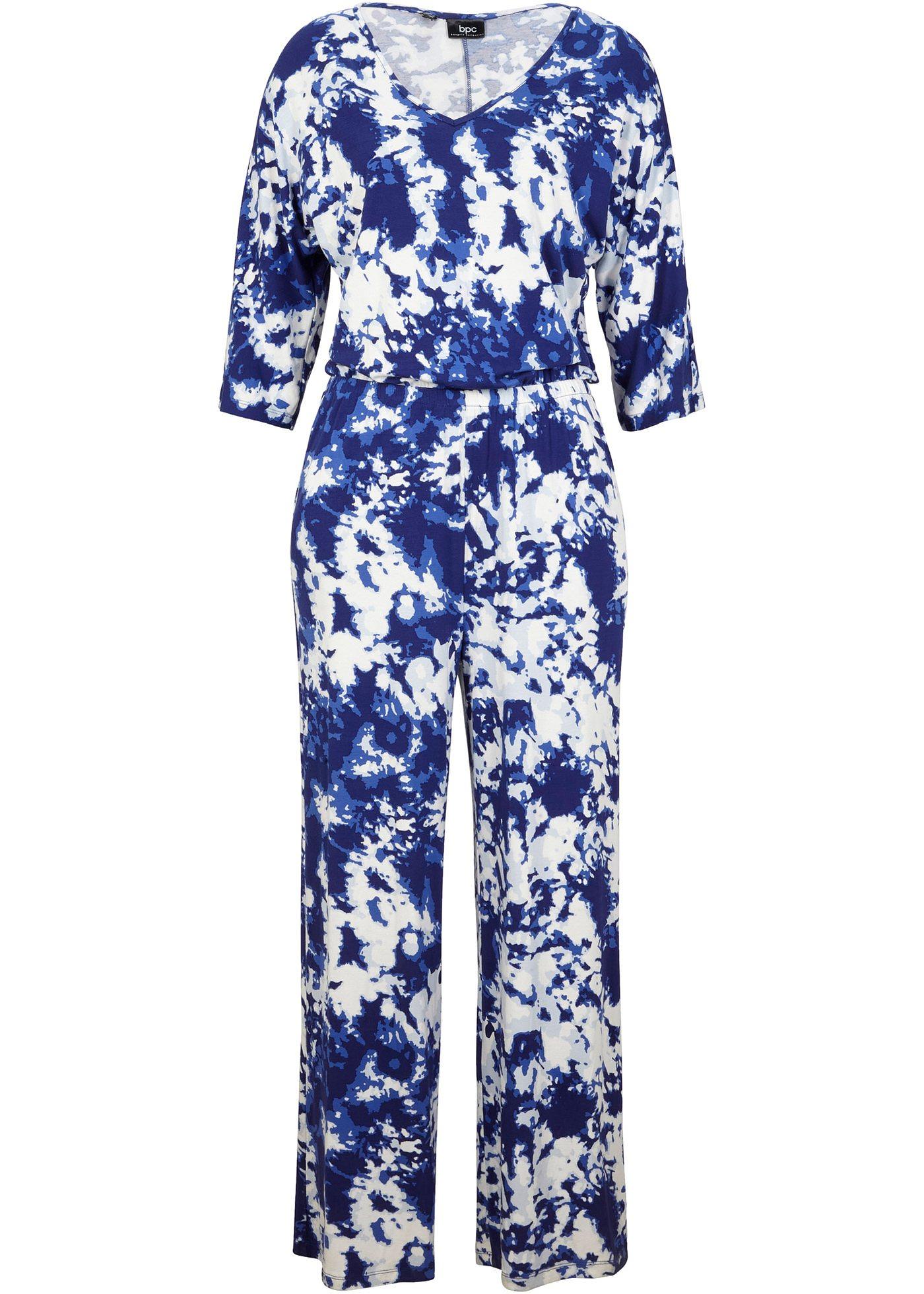 Combinaison imprimée avec col V, longueur 7/8