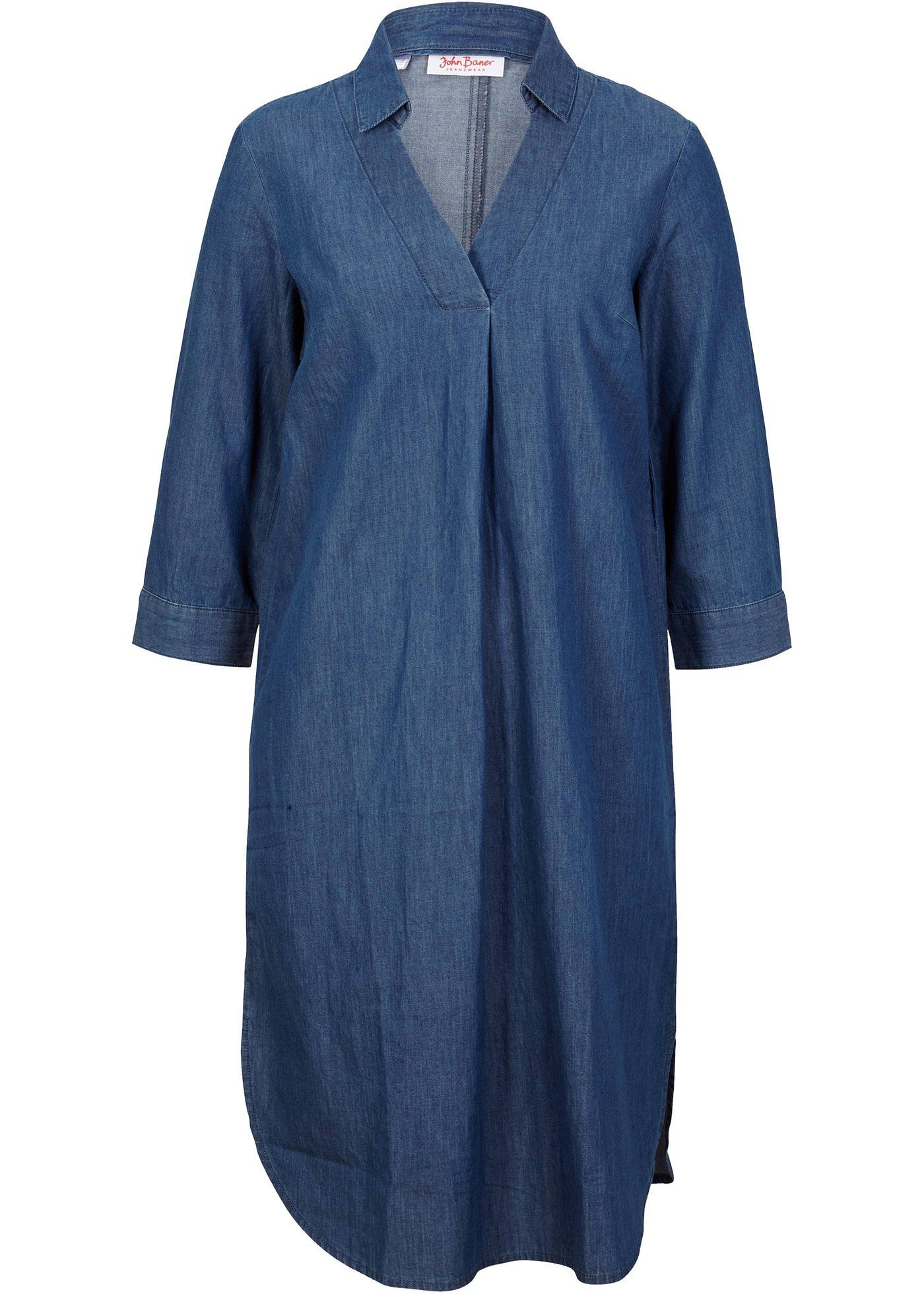Robe caftan en denim
