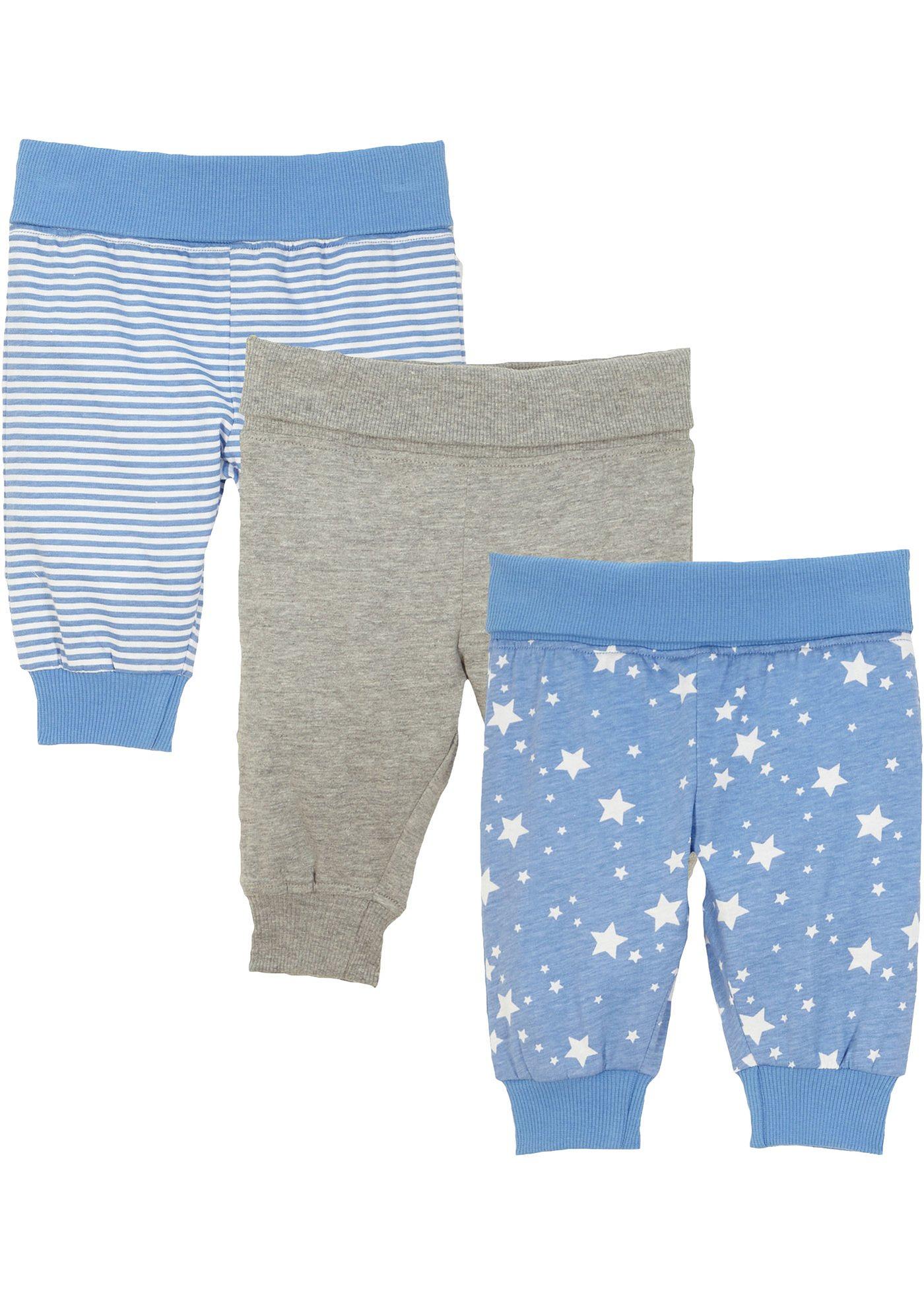 Lot de 3 pantalons bébé coton bio