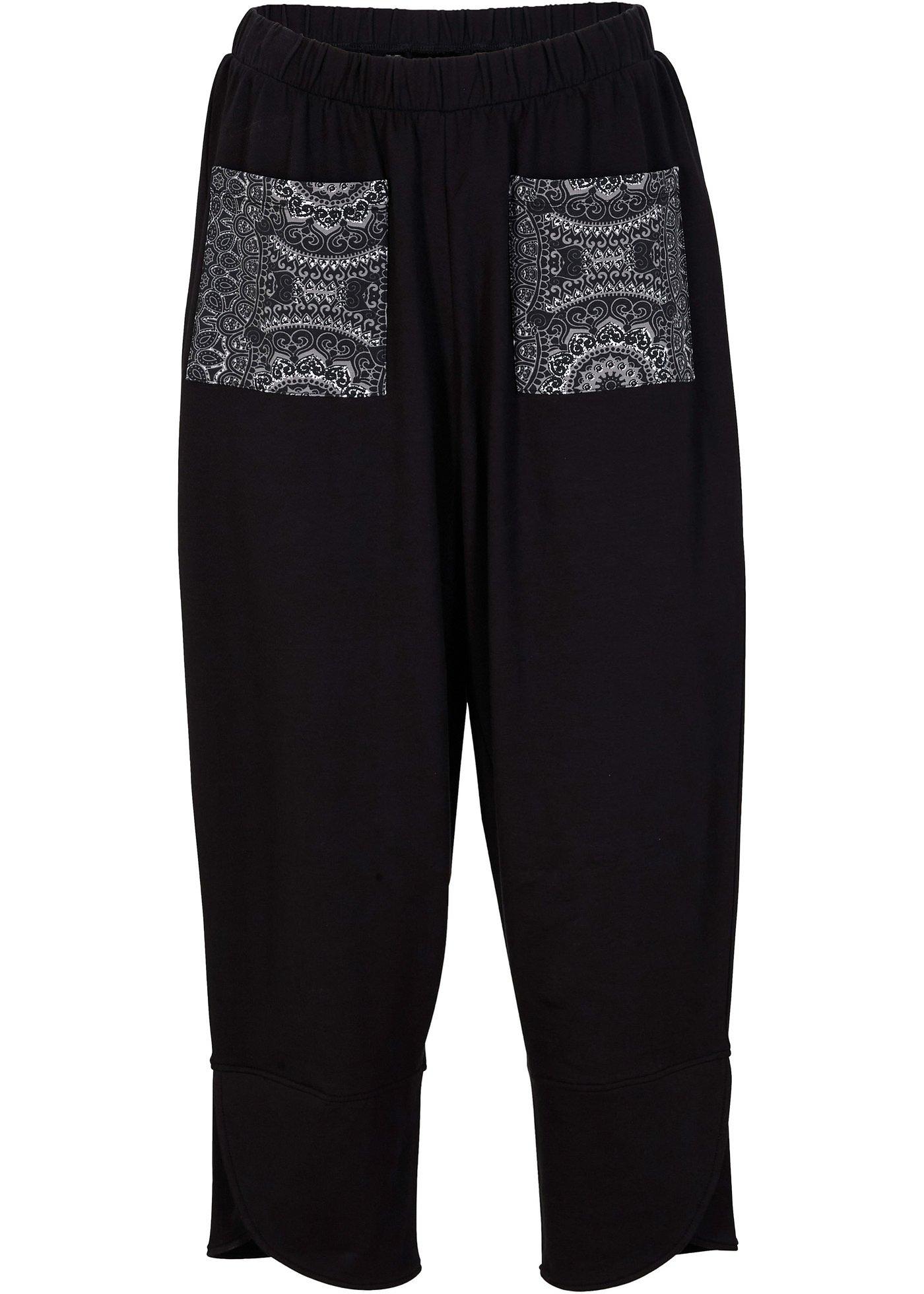 Pantalon ample à taille confortable, long. 7/8