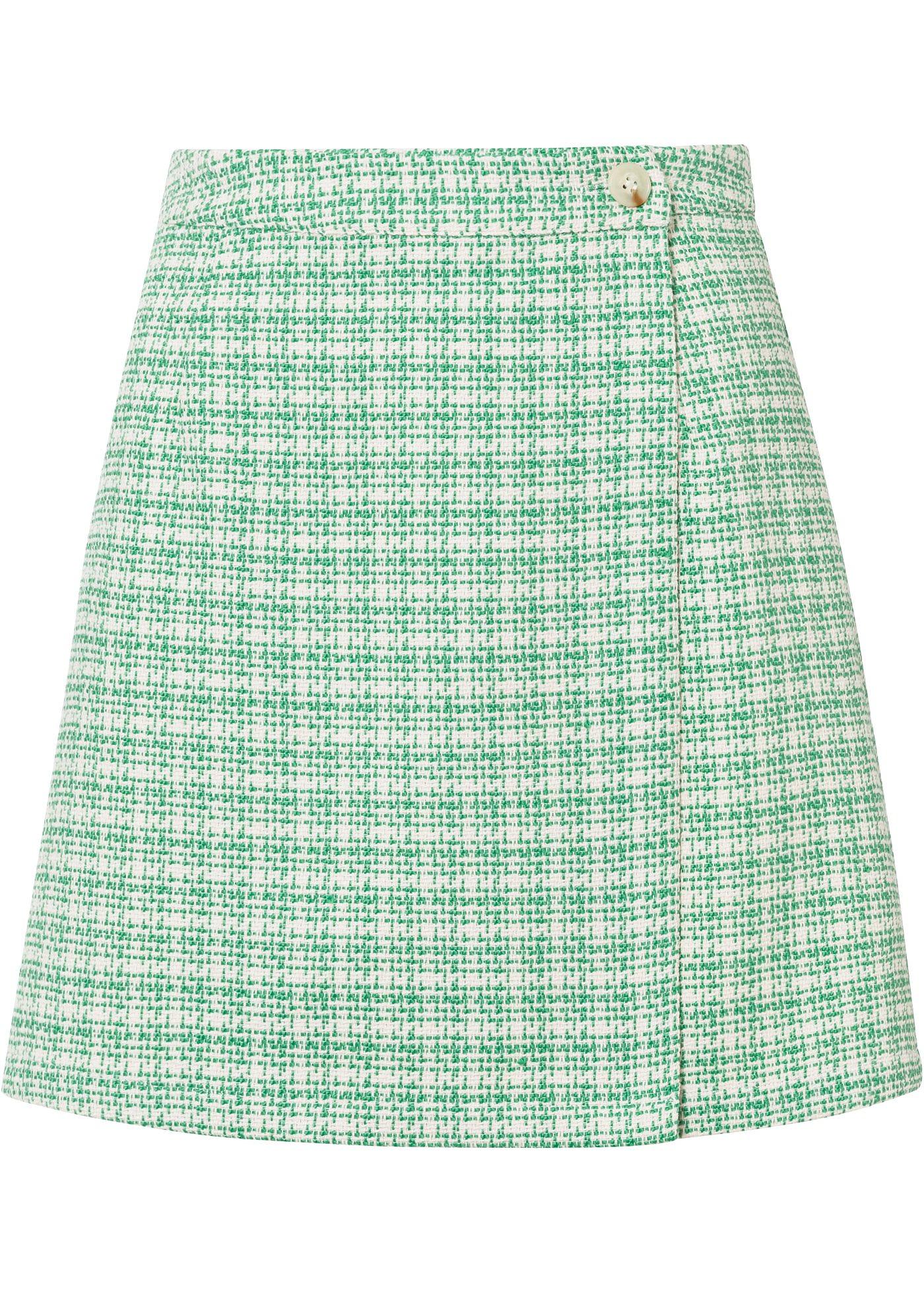 Jupe portefeuille en bouclé