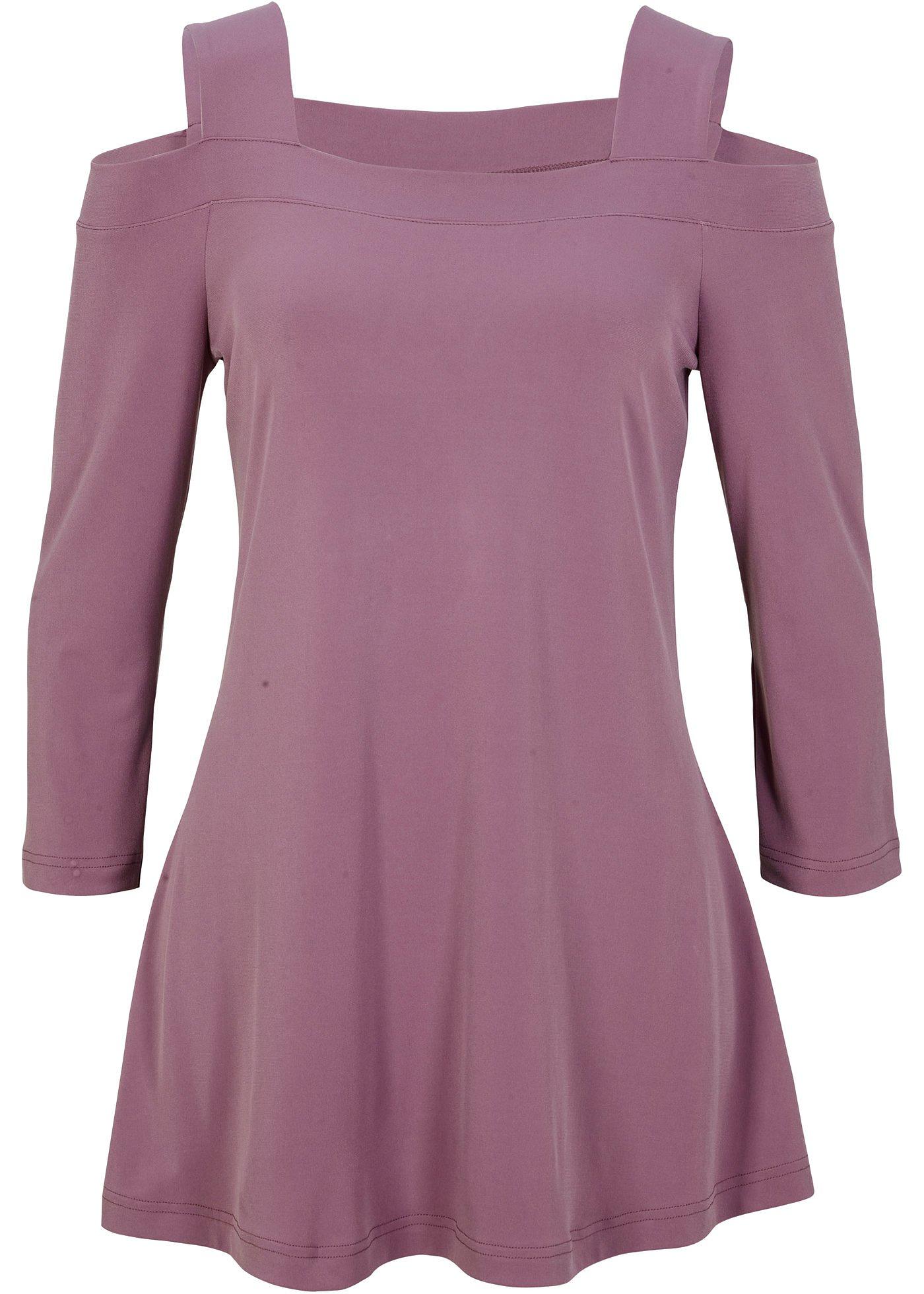 T-shirt long à épaules dénudées