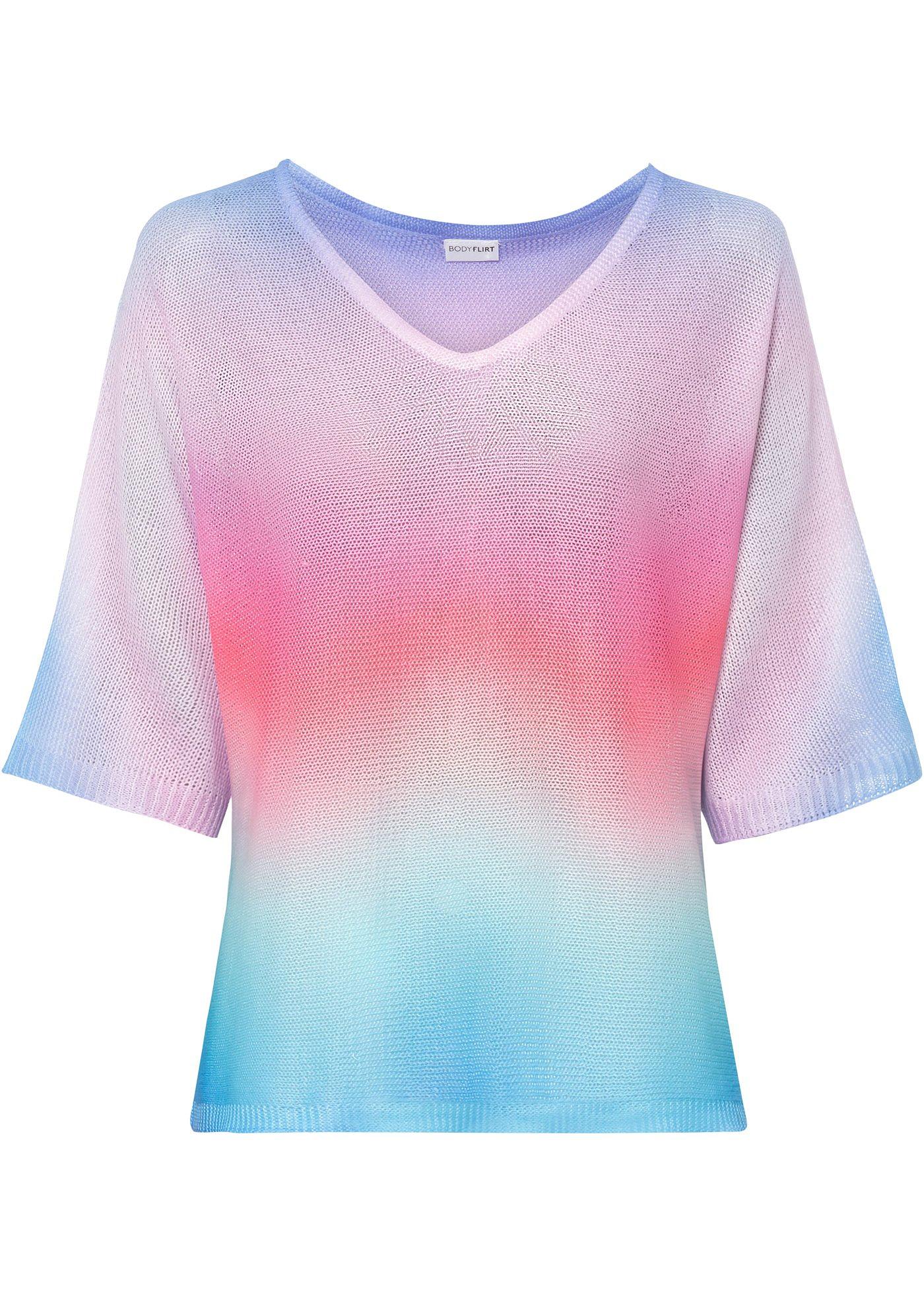 T-shirt en maille avec dégradé de couleur