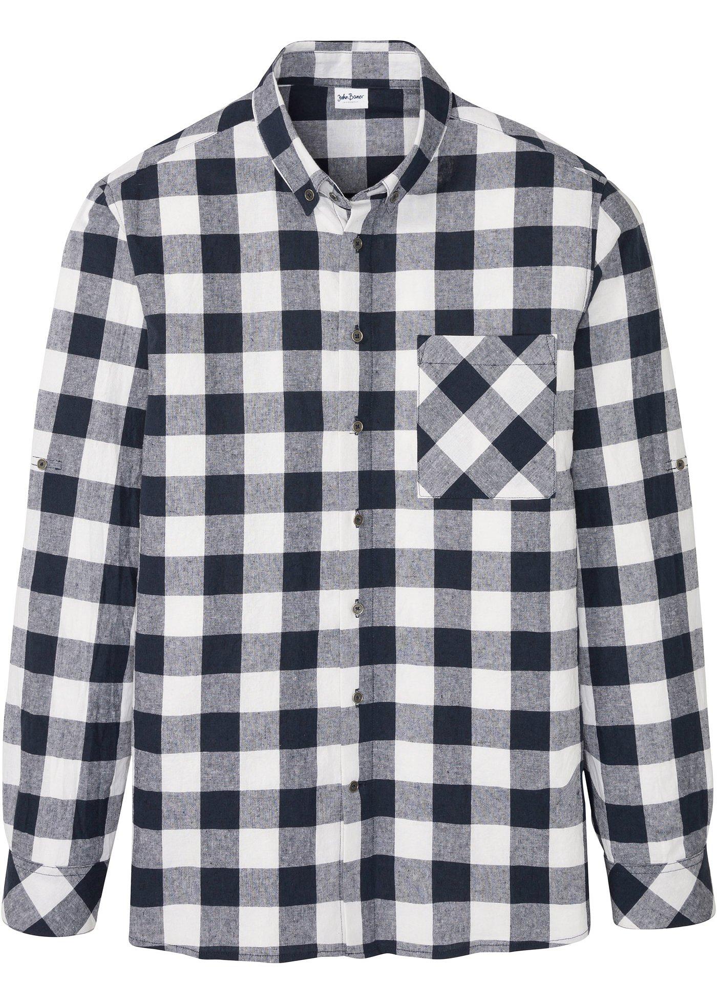 Chemise manches longues avec lin