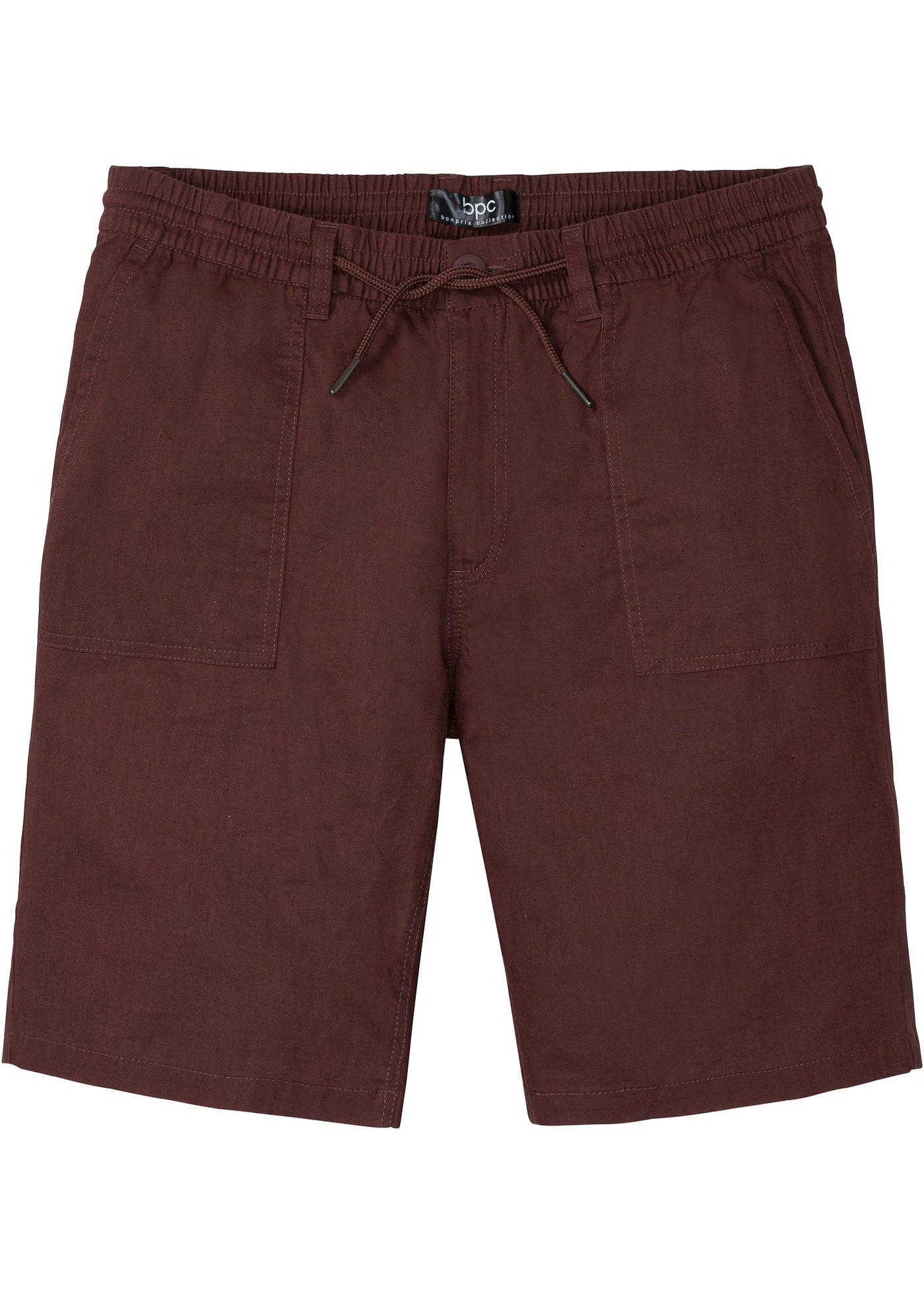 Bermuda en lin majoritaire, Regular Fit