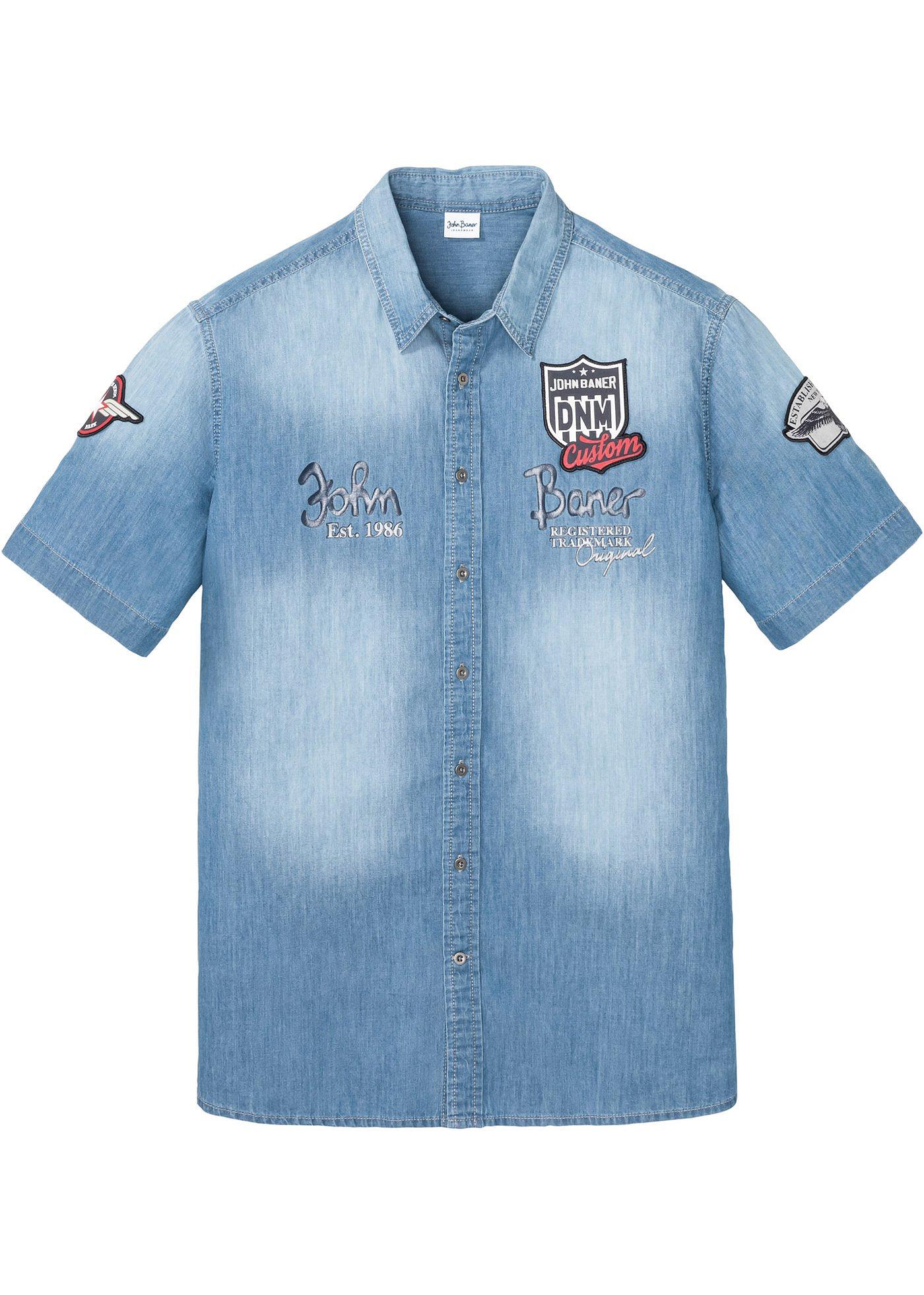 Chemise en jean, manches courtes