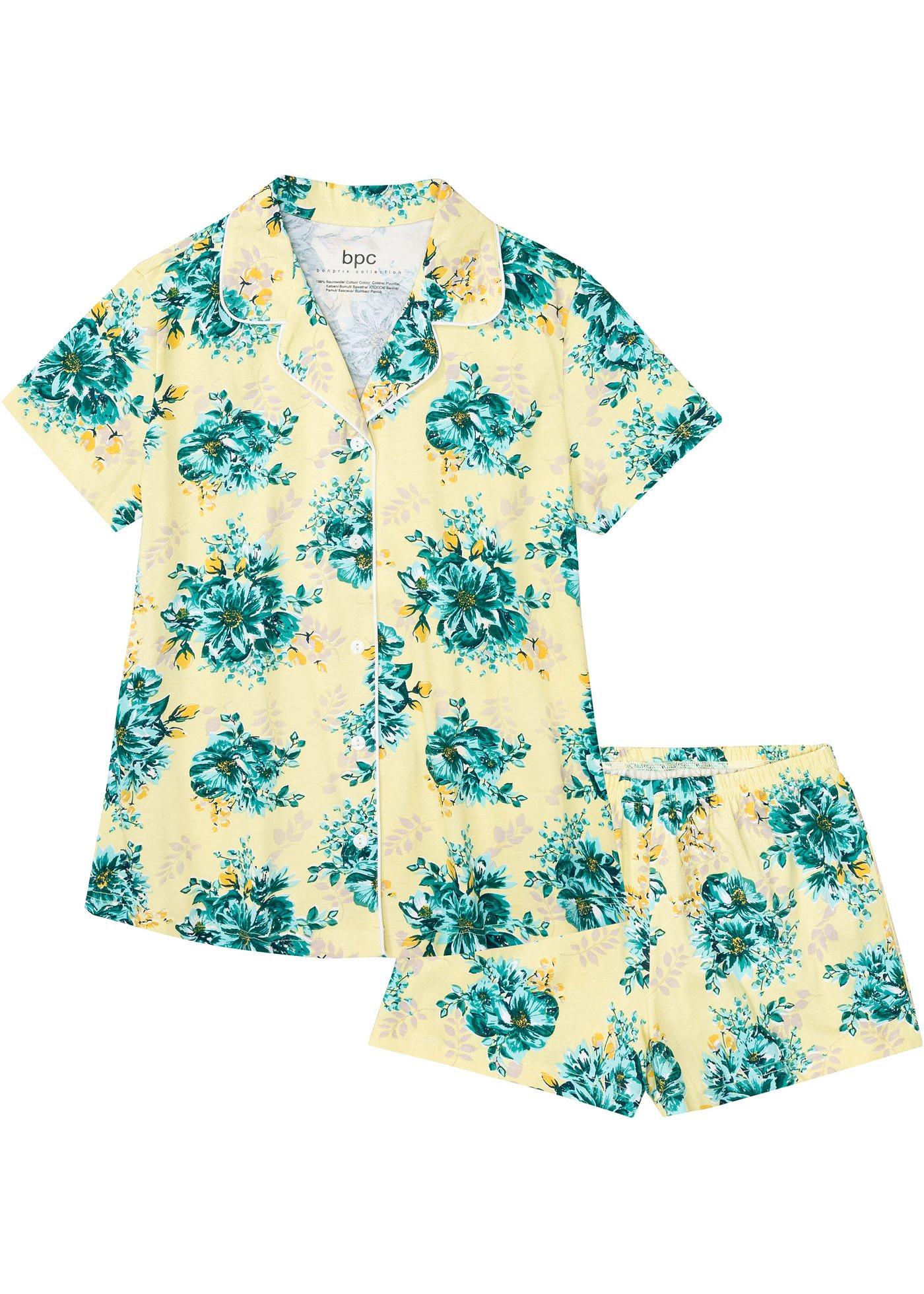 Pyjashort avec patte de boutonnage