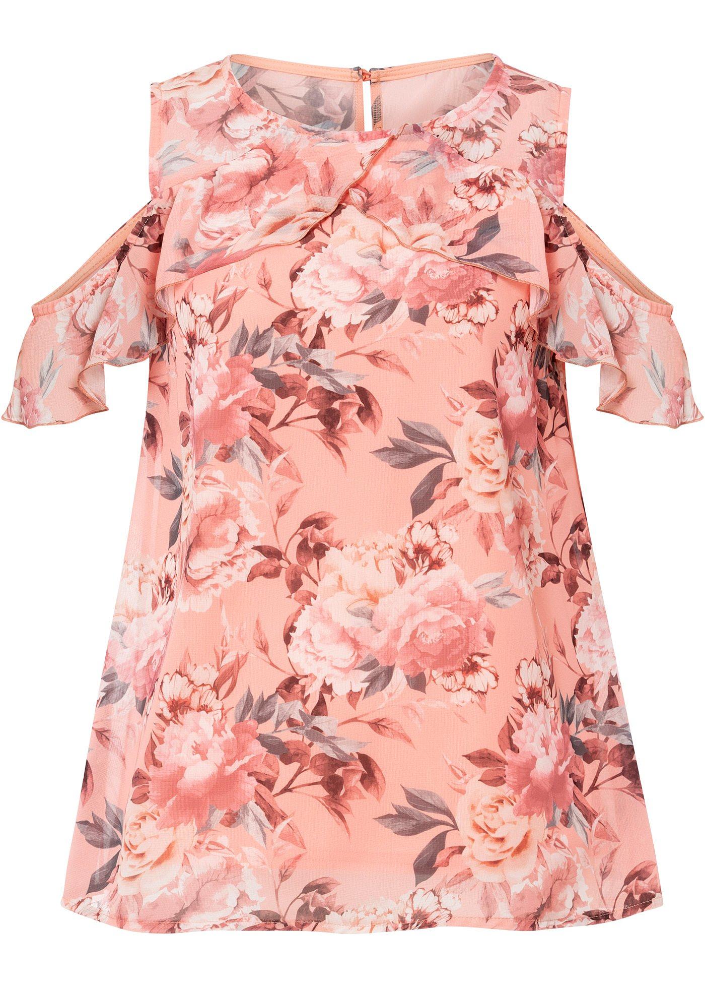 Blouse imprimée à épaules dénudées