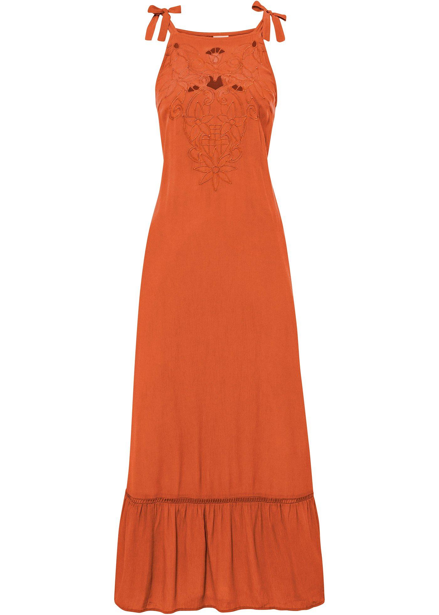 Robe longue à broderie