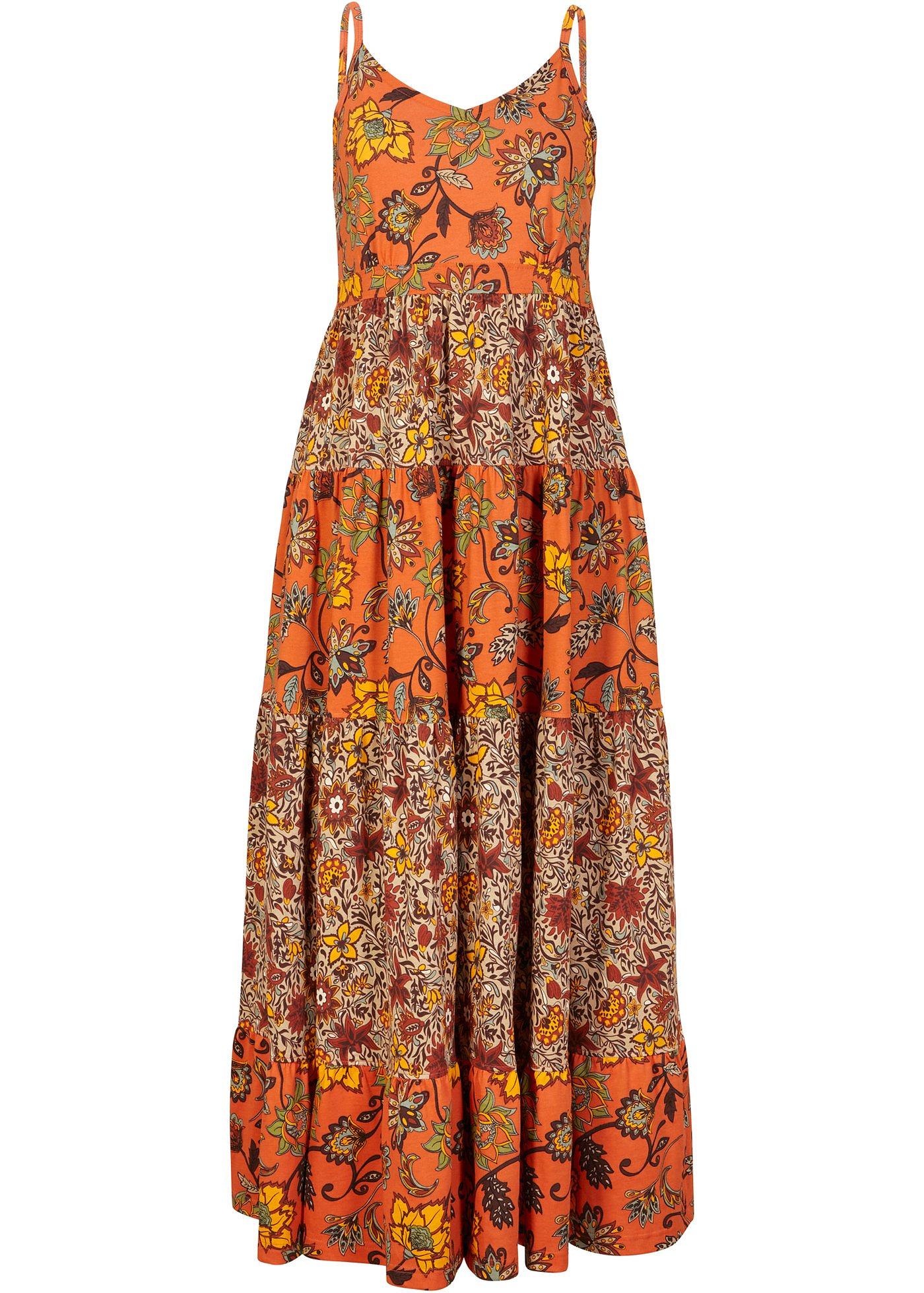 Robe longue à volants