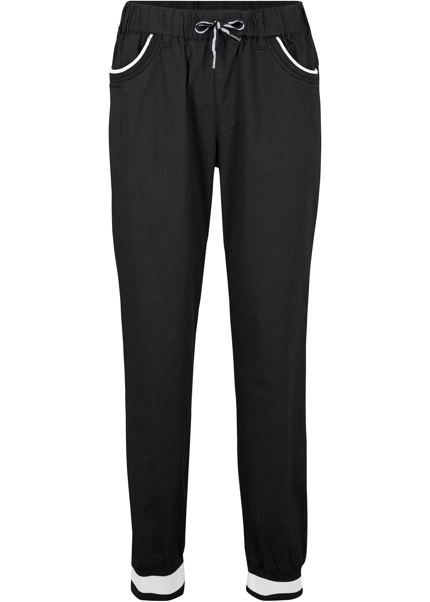 Pantalon papertouch en coton avec taille confortable et poches latérales