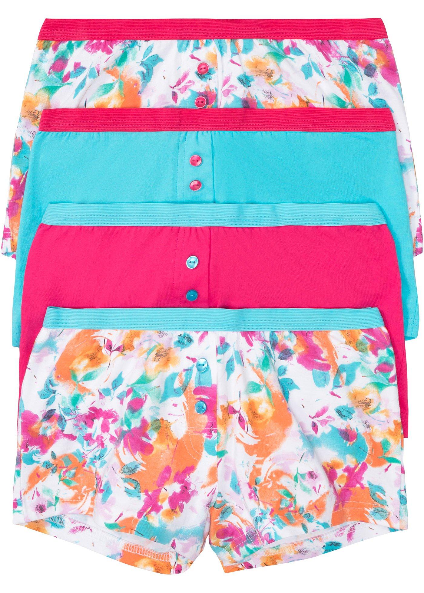 Lot de 4 boxers femme avec coton