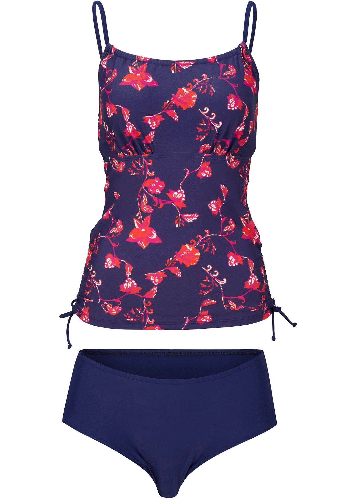 Joli tankini à imprimé floral en matériau durable