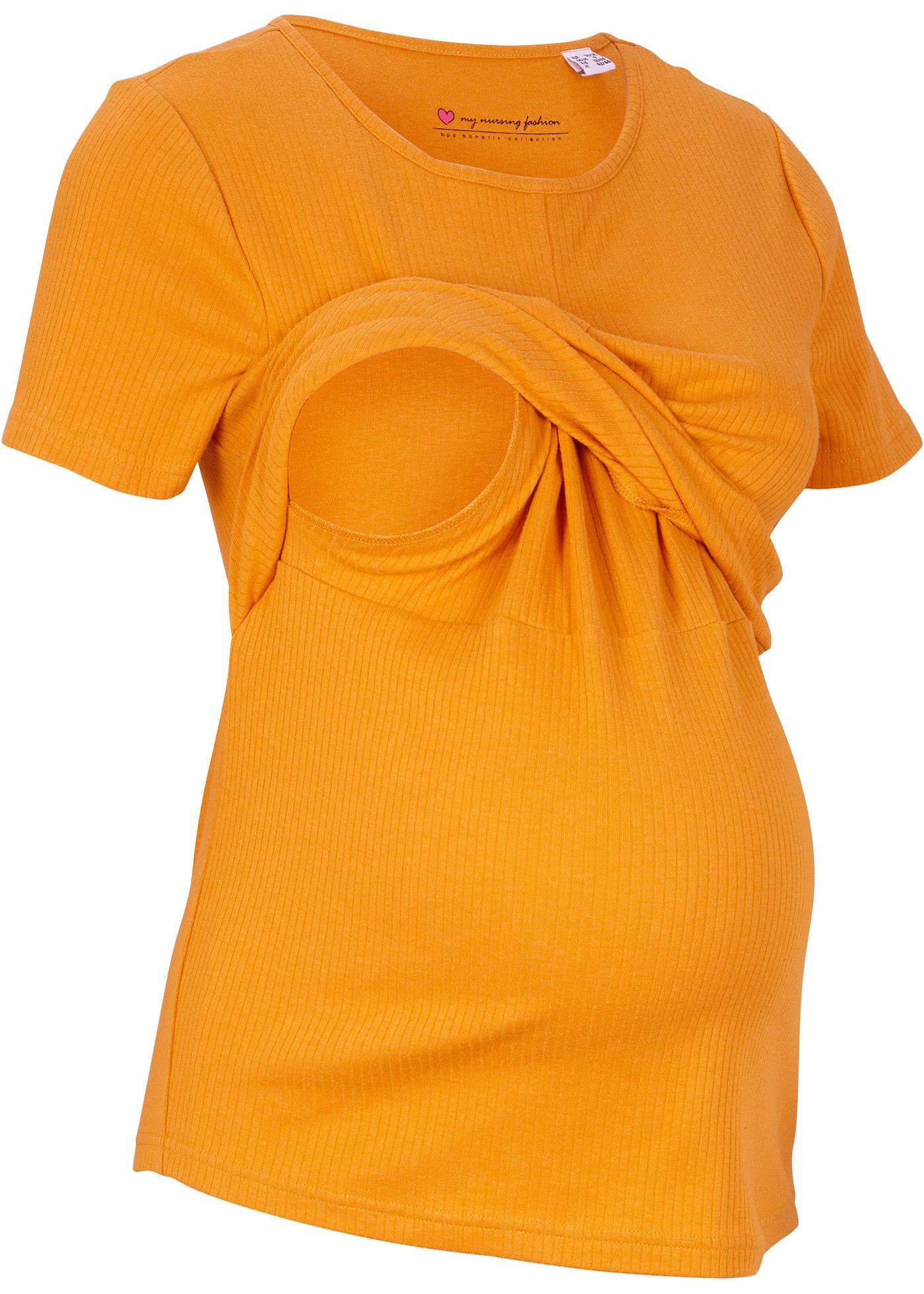 T-shirt de grossesse avec fonction allaitement et devant drapé