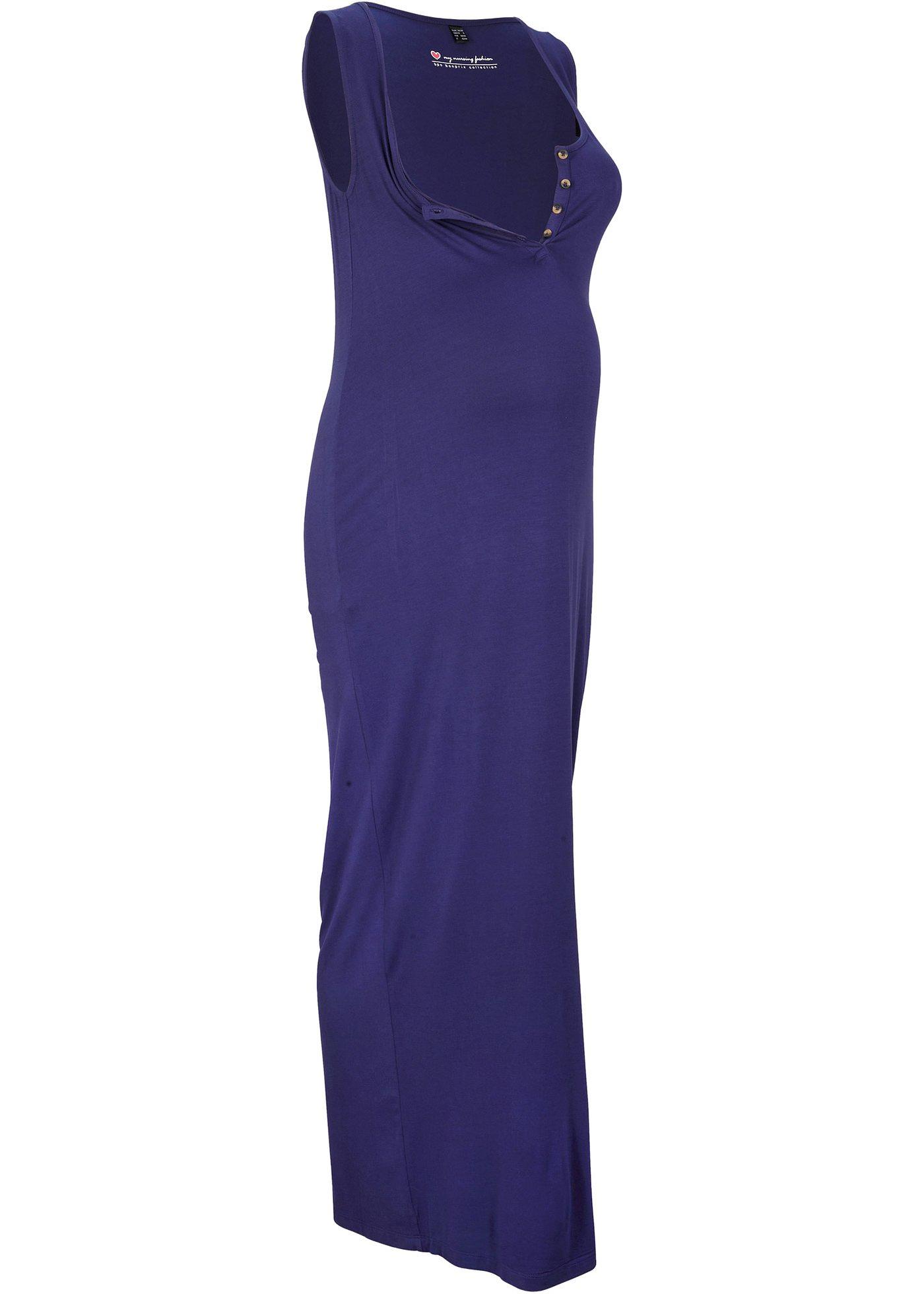 Robe longue de grossesse avec fonction allaitement