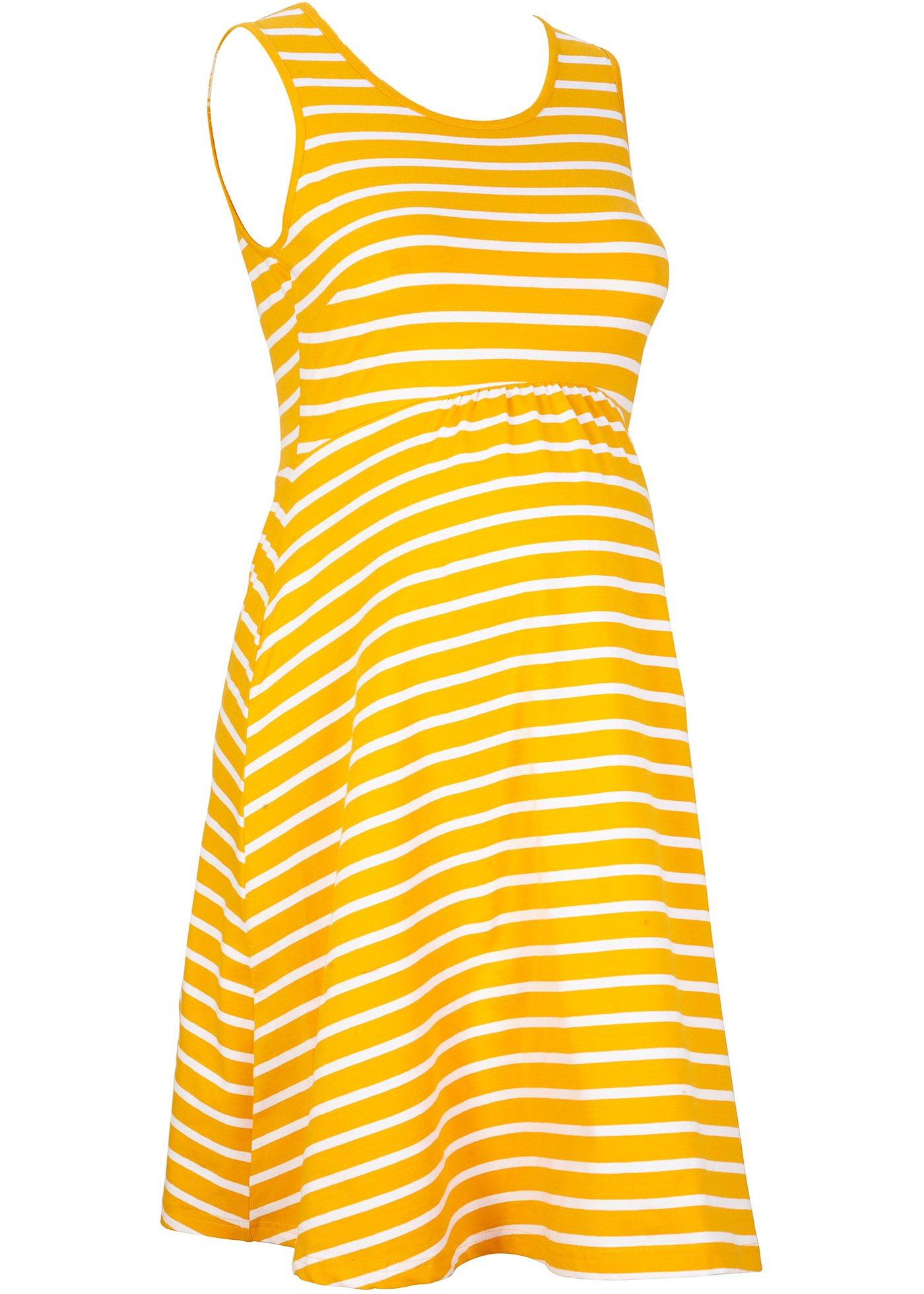 Robe de grossesse en jersey, rayée