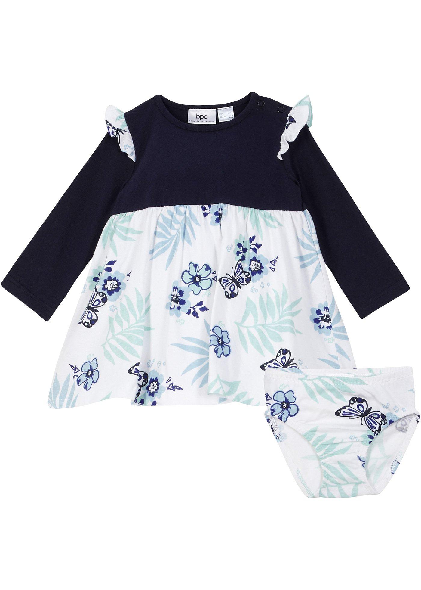 Robe + culotte bébé (Ens. 2 pces.) coton bio