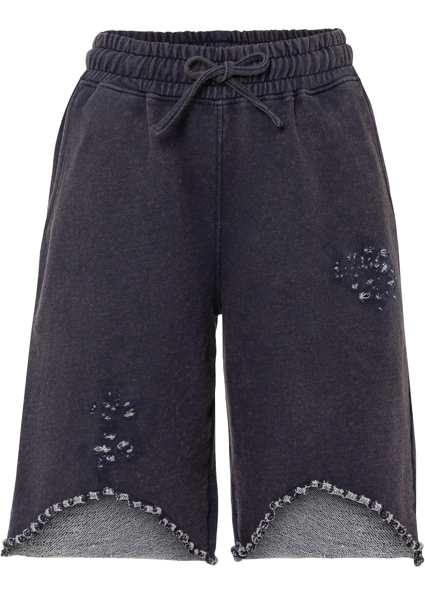 Short en sweat look jean