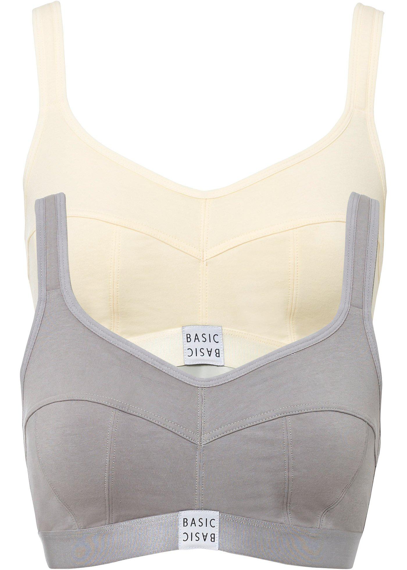 Lot de 2 soutiens-gorge sans armatures avec coton