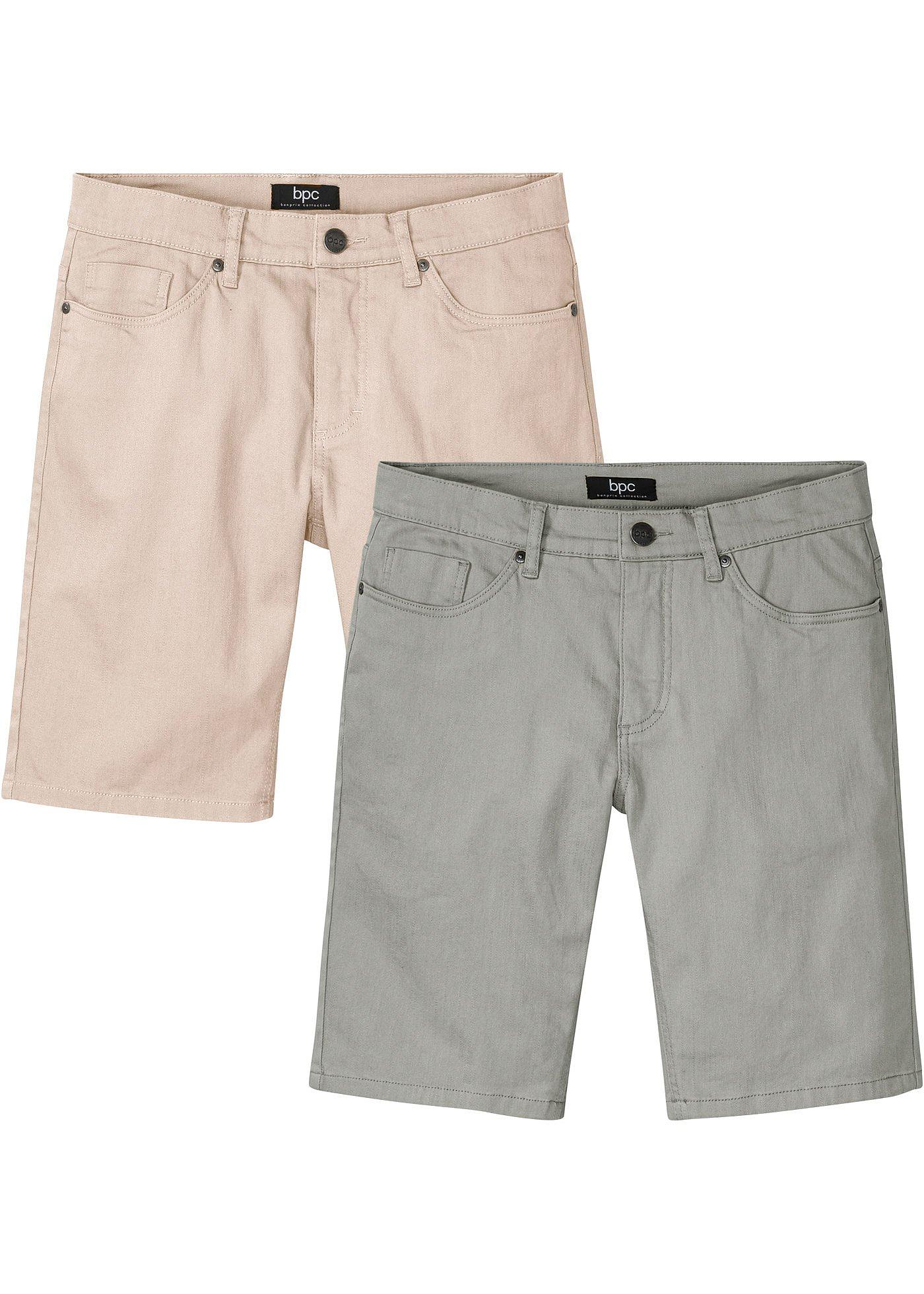 lot de 2 bermudas extensibles, regular fit