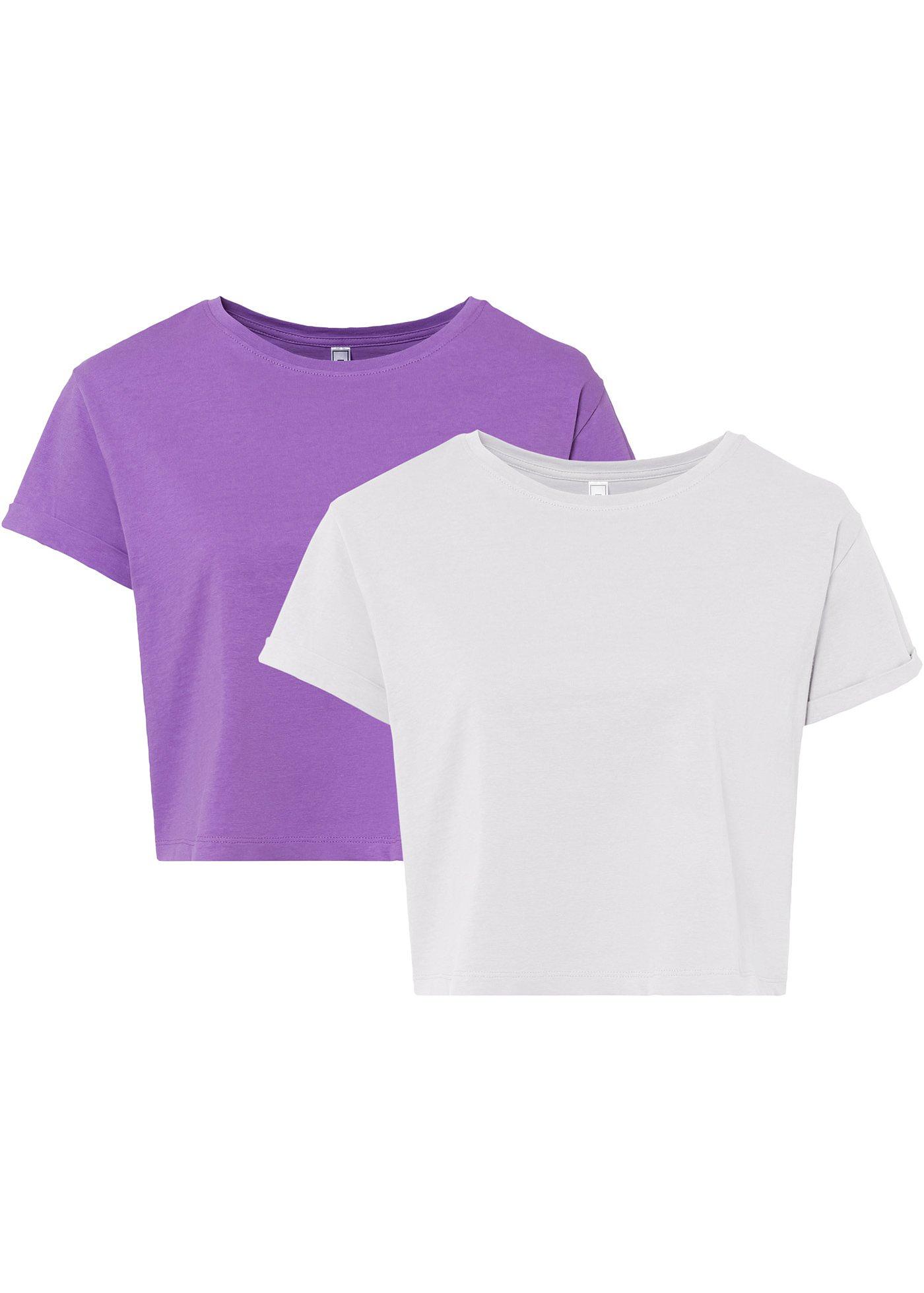 Lot de 2 T-shirts raccourcis