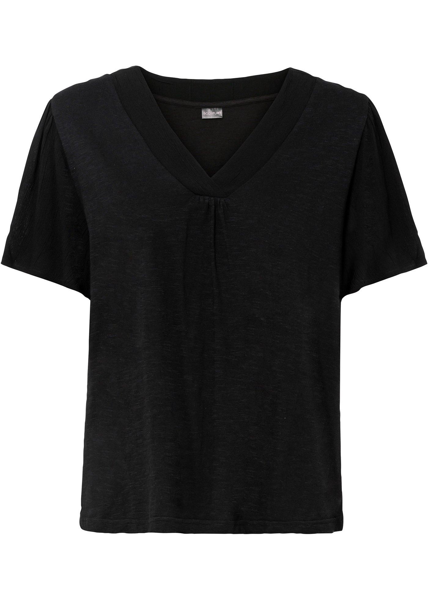 T-shirt avec mélange de matière