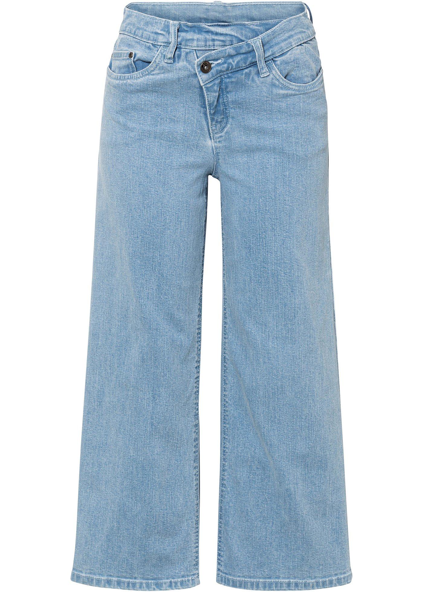 Image de Jean large raccourci avec taille asymétrique