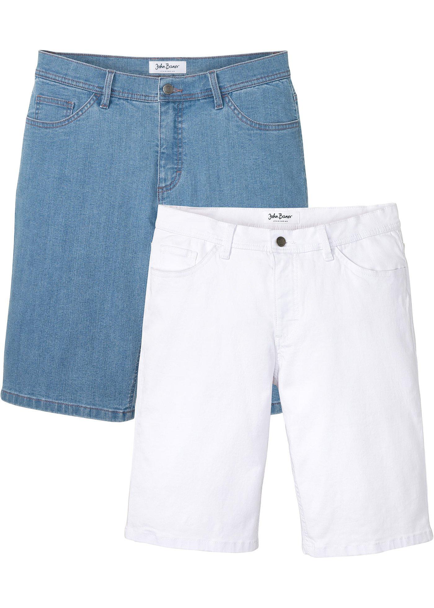 Lot de 2 bermudas en jean extensibles, Regular Fit