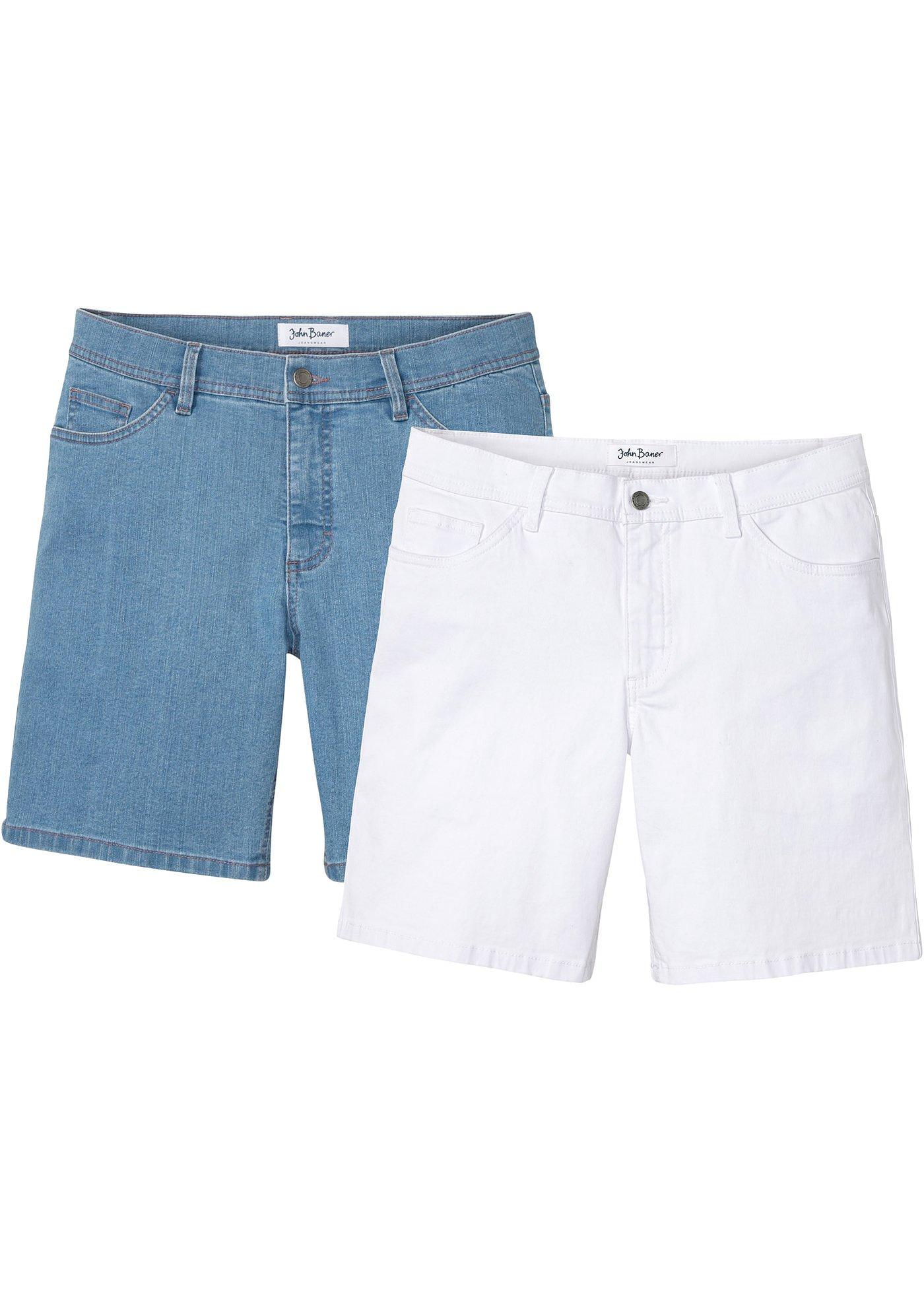 Lot de 2 shorts en jean extensibles, Regular Fit