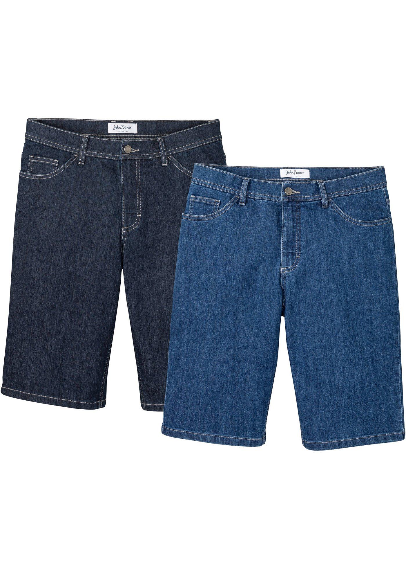 Lot de 2 bermudas en jean extensibles, Regular Fit