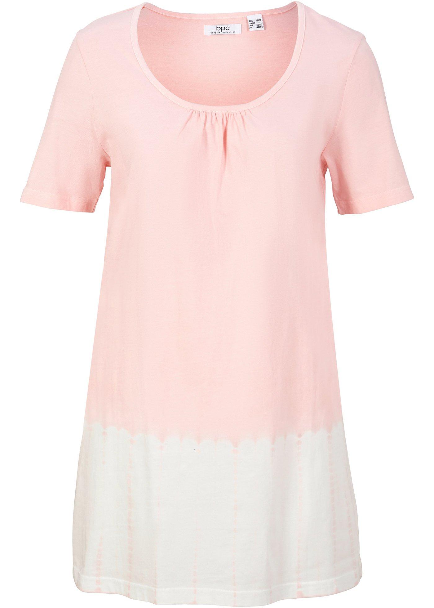 T-shirt long en coton bio avec imprimé batik