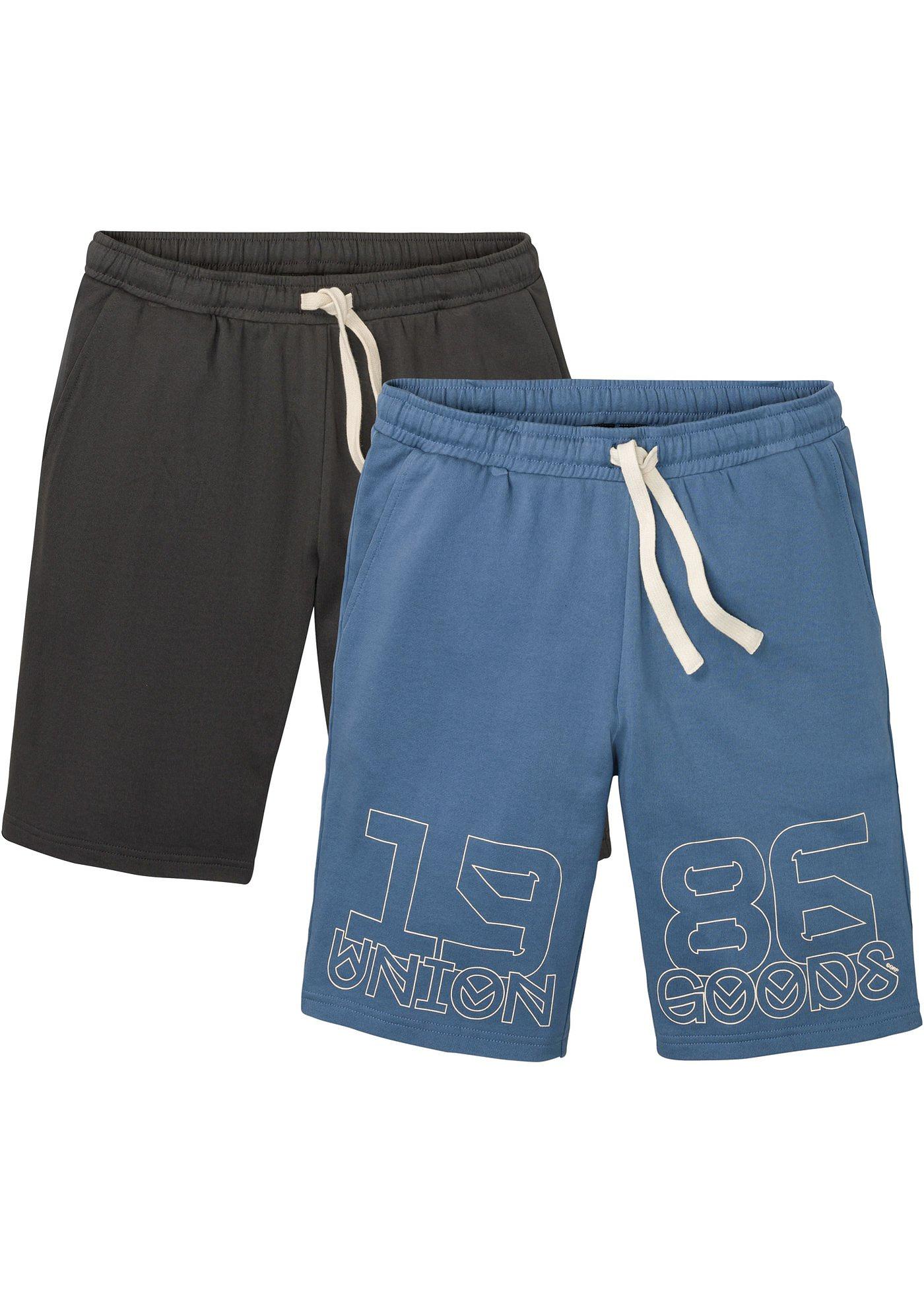 Lot 2 bermudas en sweat, Regular Fit