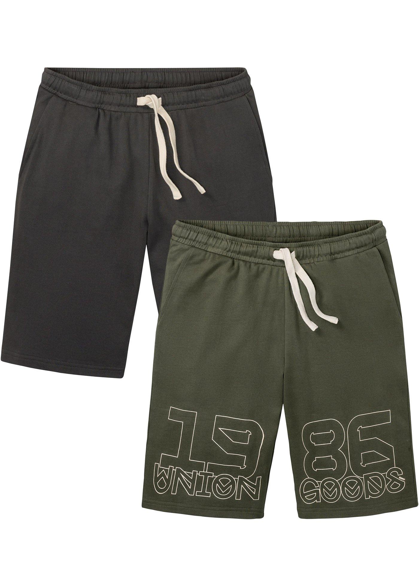 Lot 2 bermudas en sweat, Regular Fit