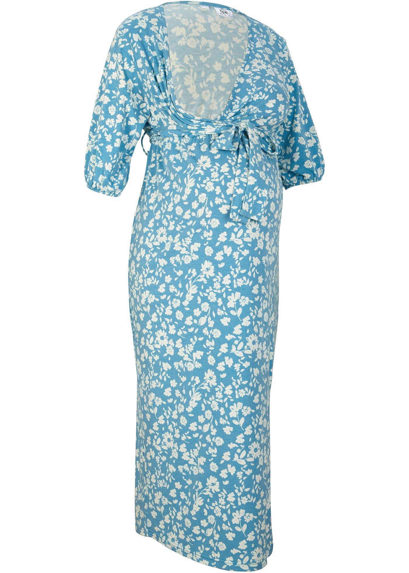 Robe de grossesse avec lien à nouer avec fonction allaitement