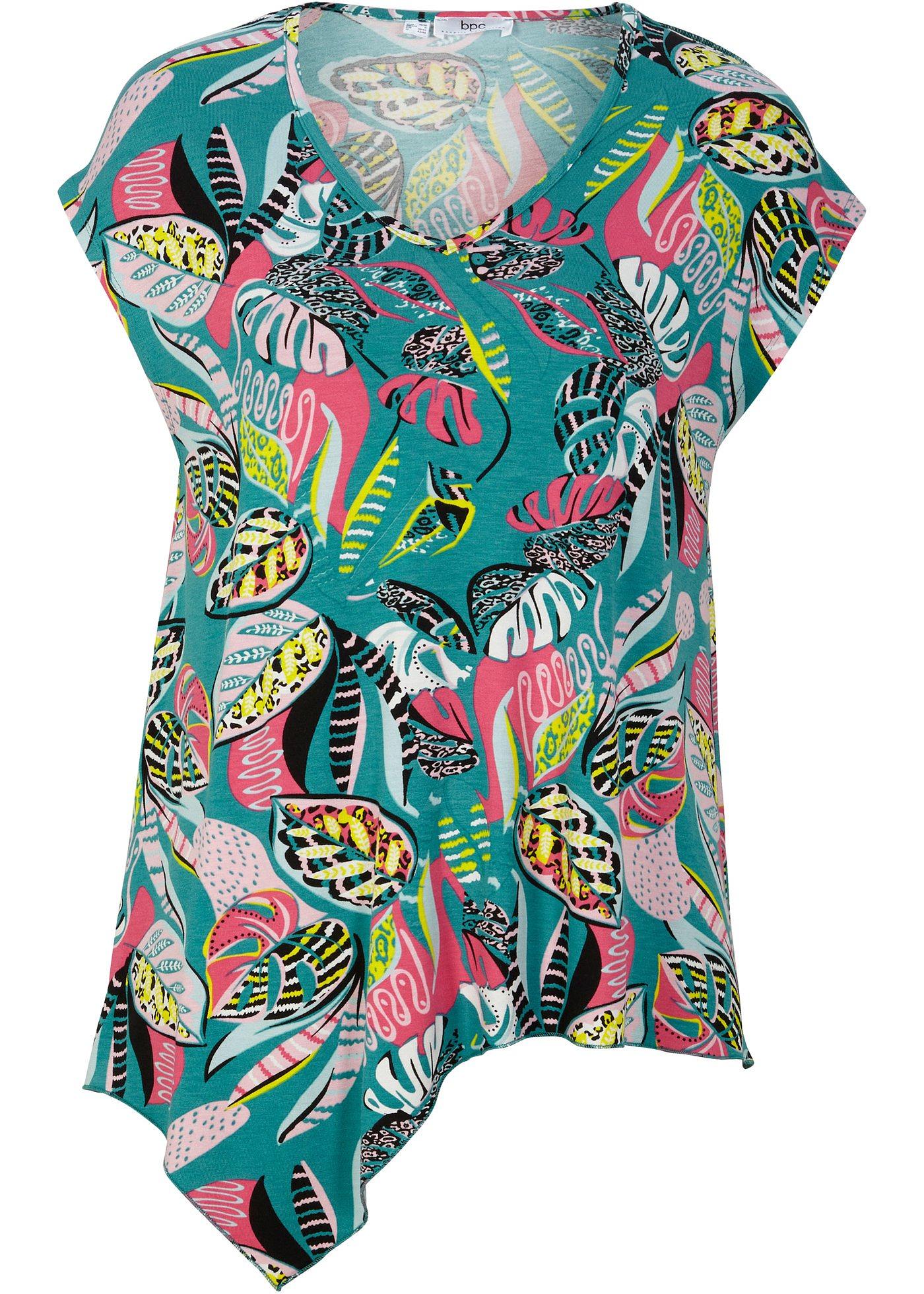 T-shirt imprimé avec base asymétrique