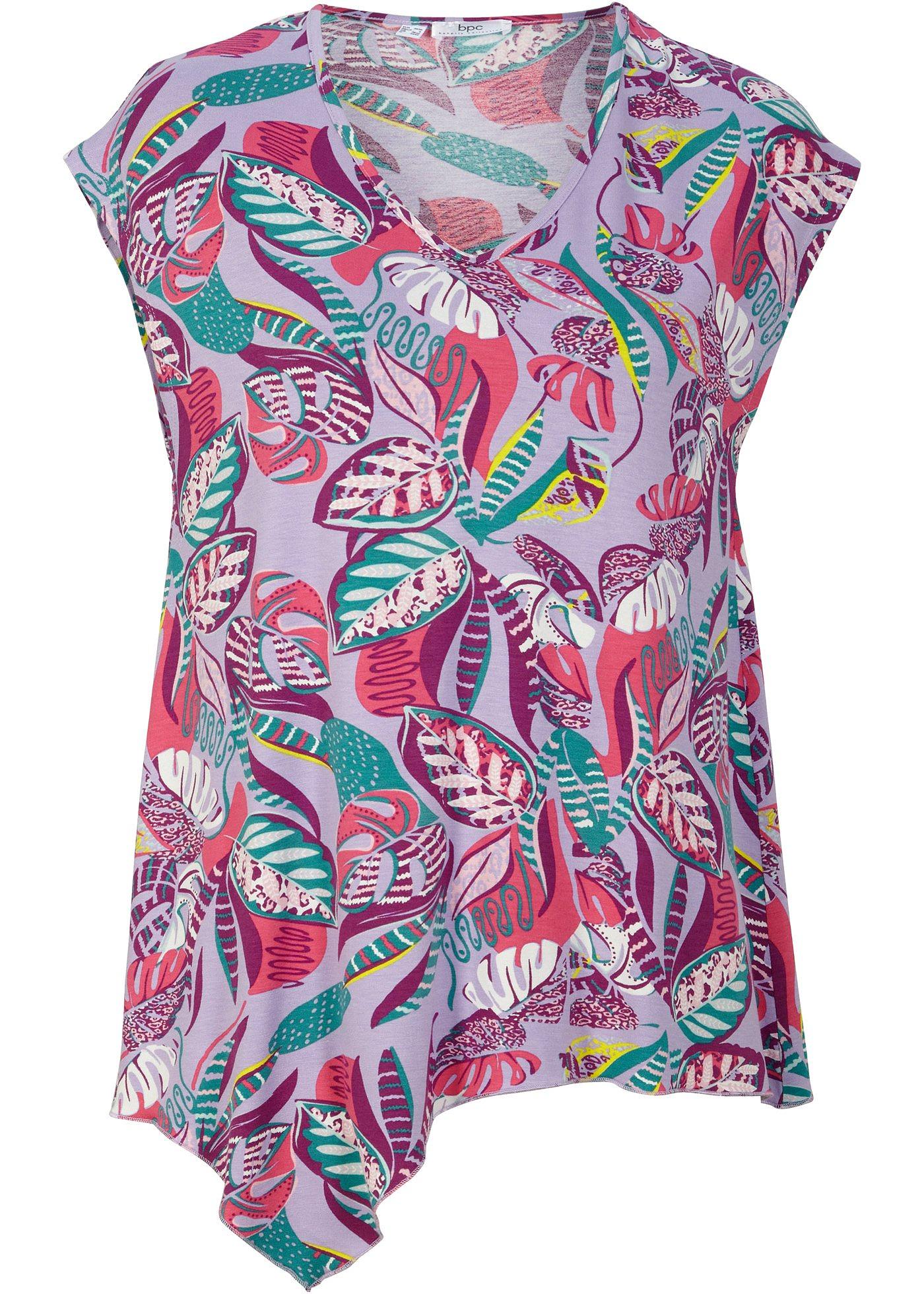 T-shirt imprimé avec base asymétrique