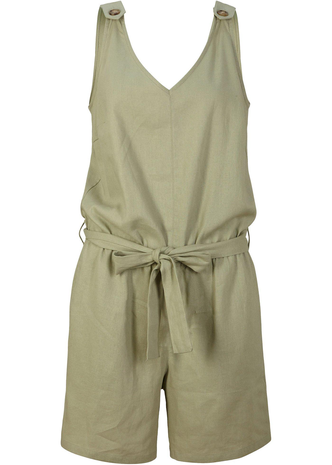 Combinaison en lin avec ceinture