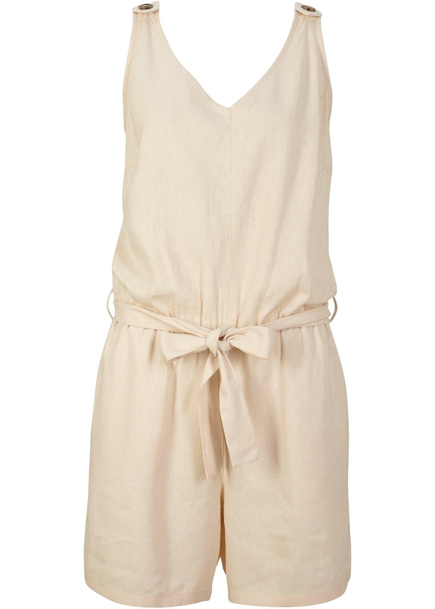 Combinaison en lin avec ceinture