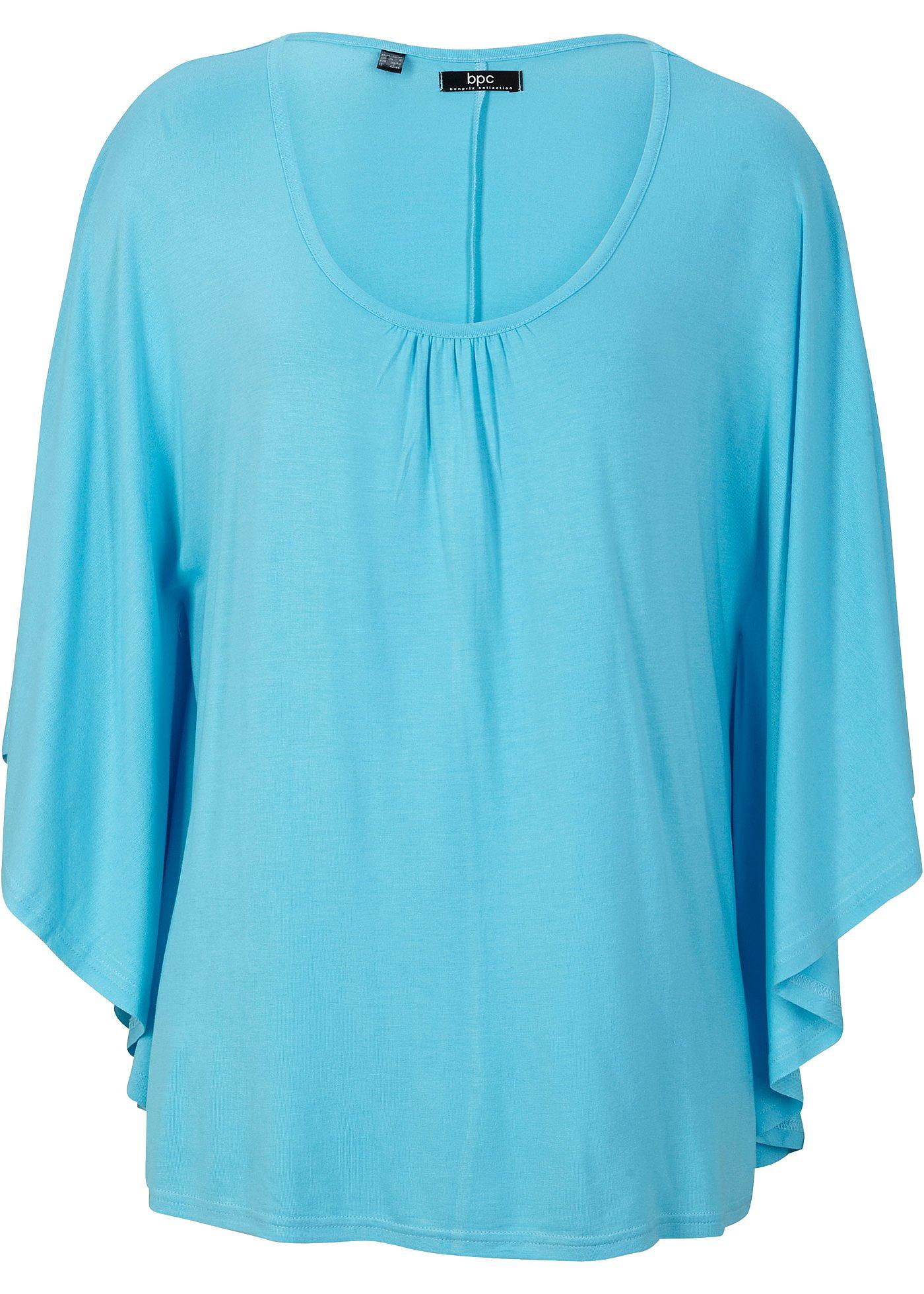 T-shirt à manches chauve-souris flatteur avec viscose