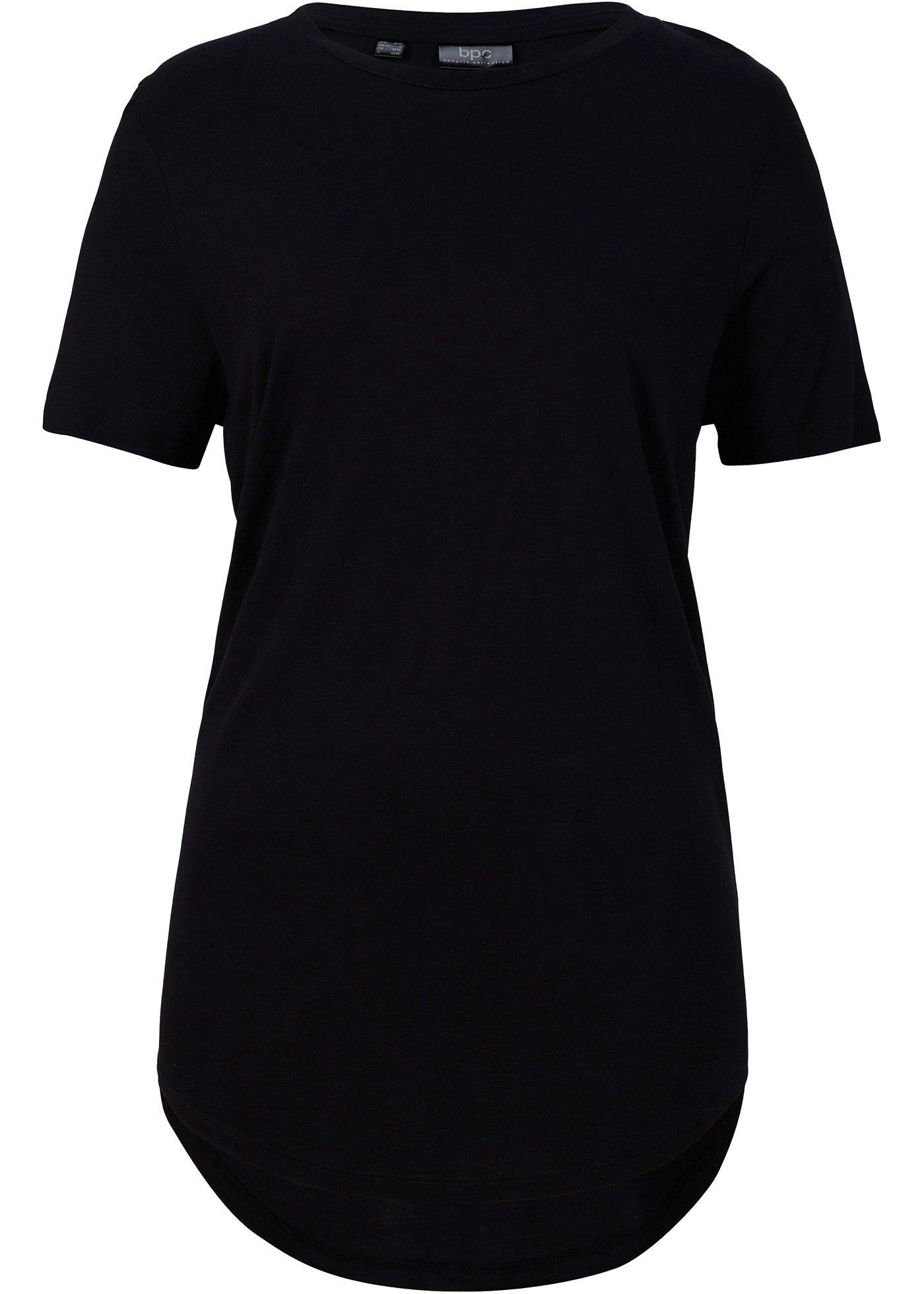 T-shirt long en viscose avec base arrondie