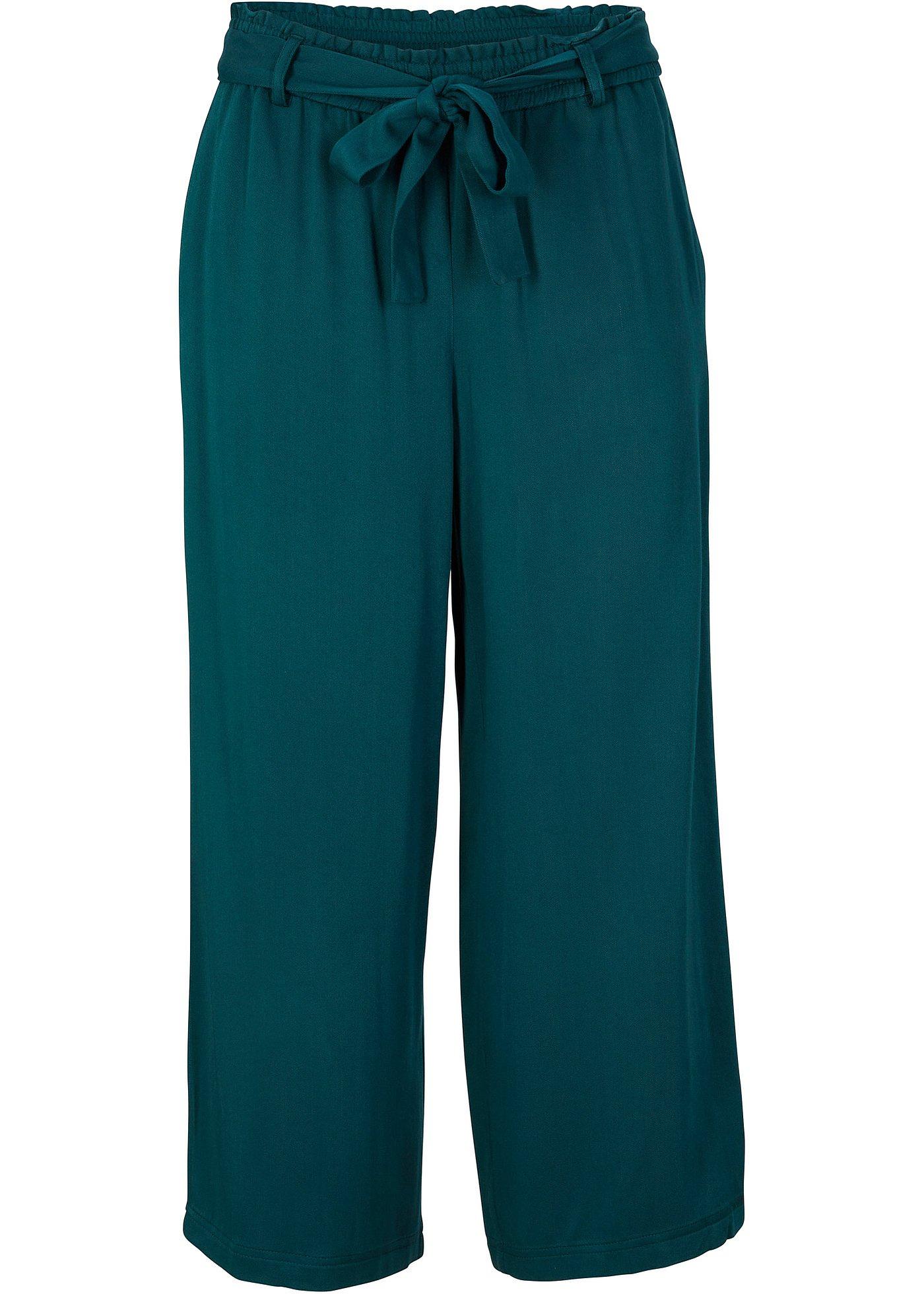 Image de Jupe-culotte en viscose avec ceinture à nouer