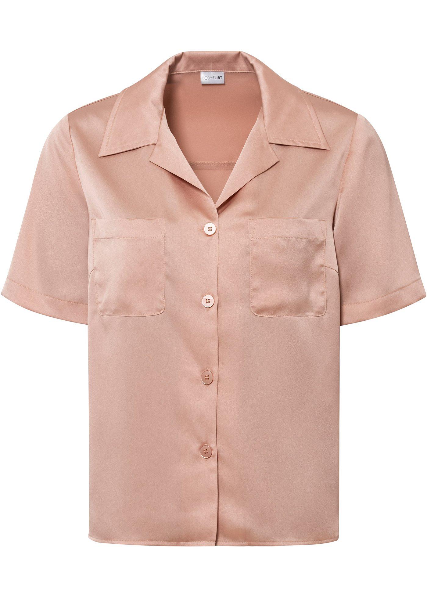 Chemisier en satin mi-manches