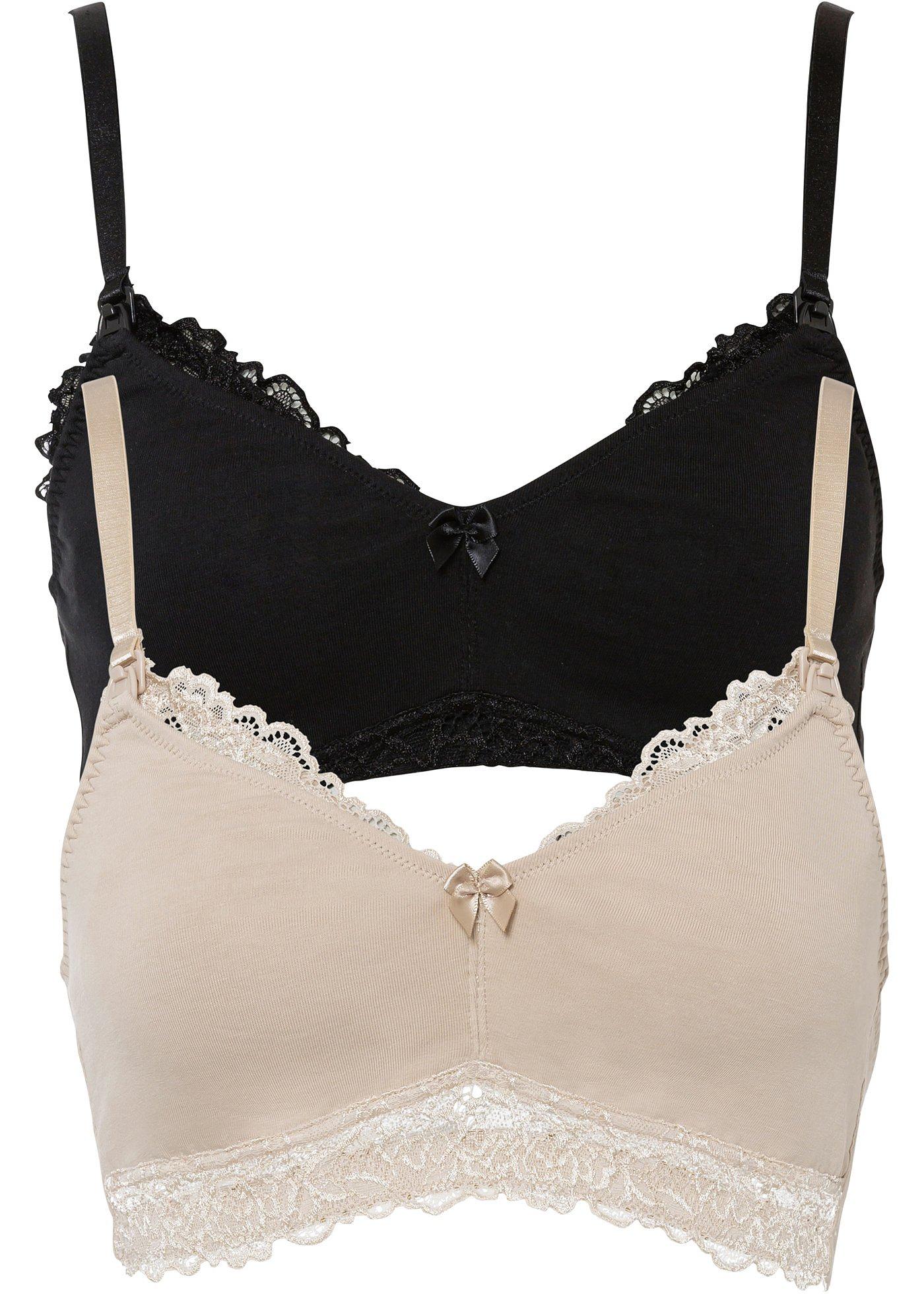 Lot de 2 soutiens-gorge d'allaitement avec coton bio