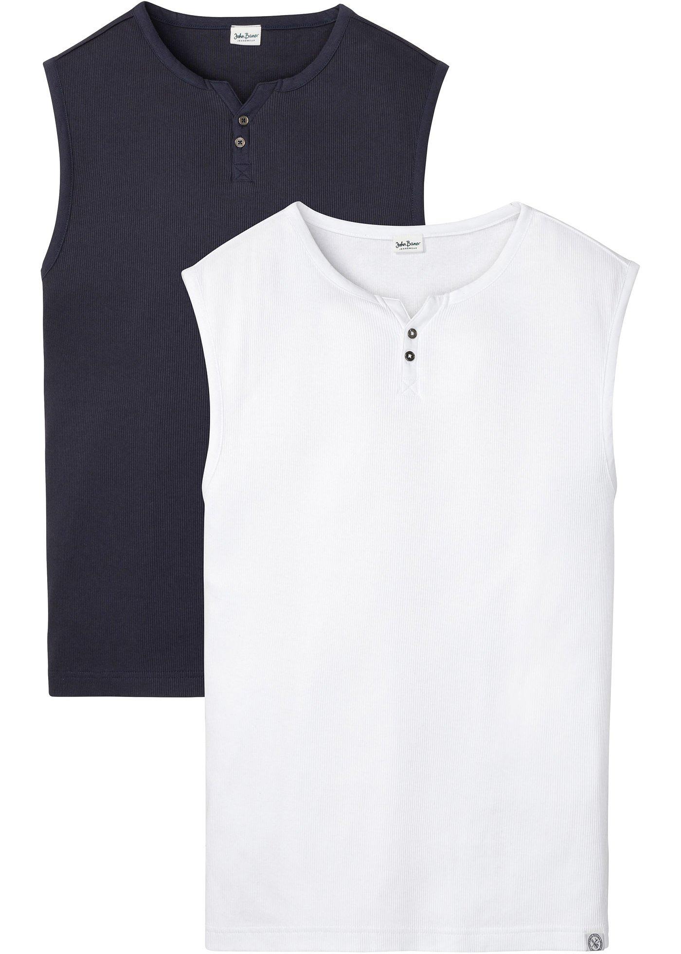 Lot de 2 débardeurs côtelés