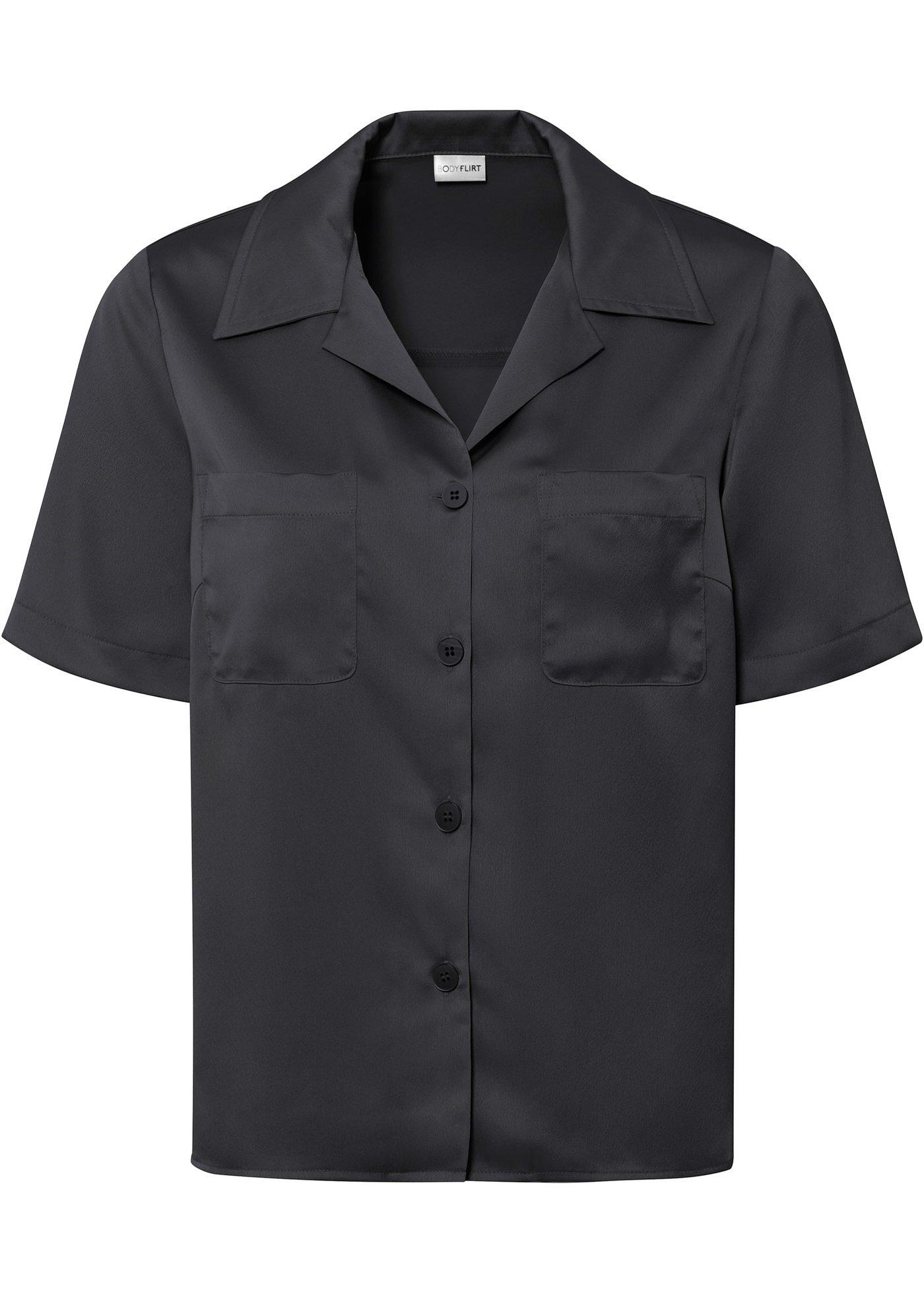 Chemisier en satin mi-manches